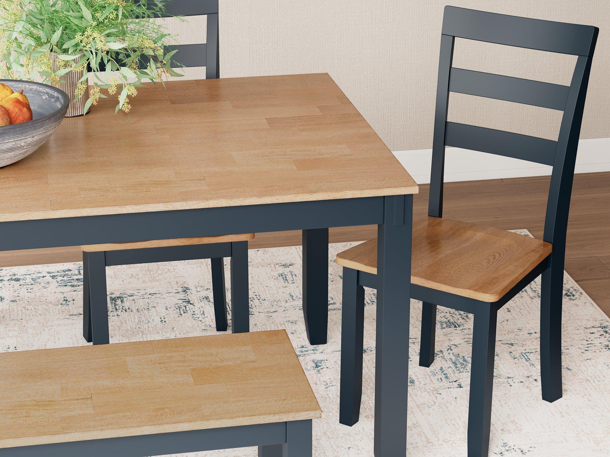 Gesthaven Dining Table with 4 Chairs and Bench (Set of 6) - Image 10