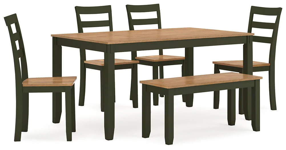 Gesthaven Dining Table with 4 Chairs and Bench (Set of 6) - Image 11