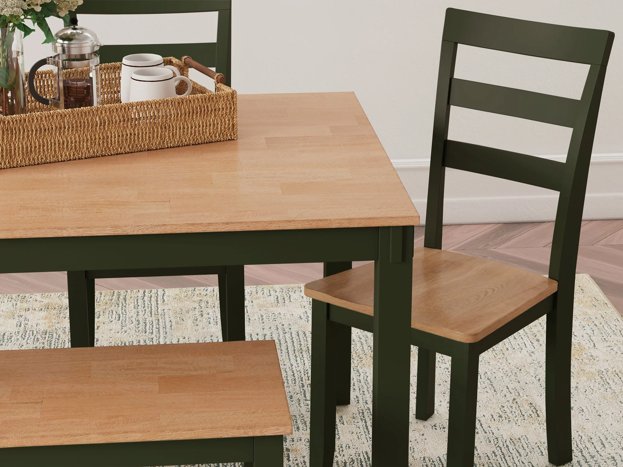 Gesthaven Dining Table with 4 Chairs and Bench (Set of 6) - Image 16