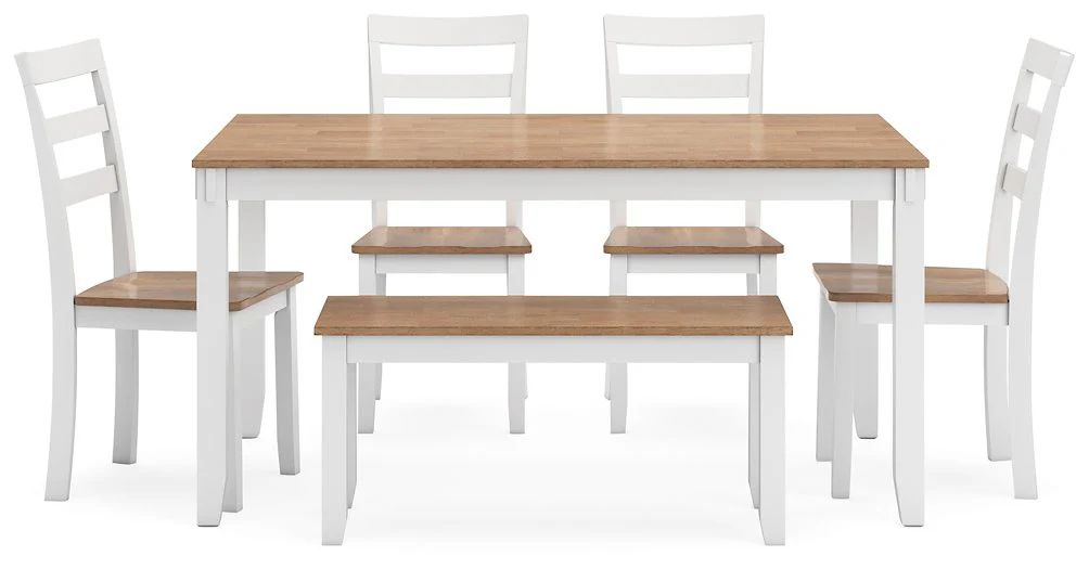 Gesthaven Dining Table with 4 Chairs and Bench (Set of 6) - Image 23