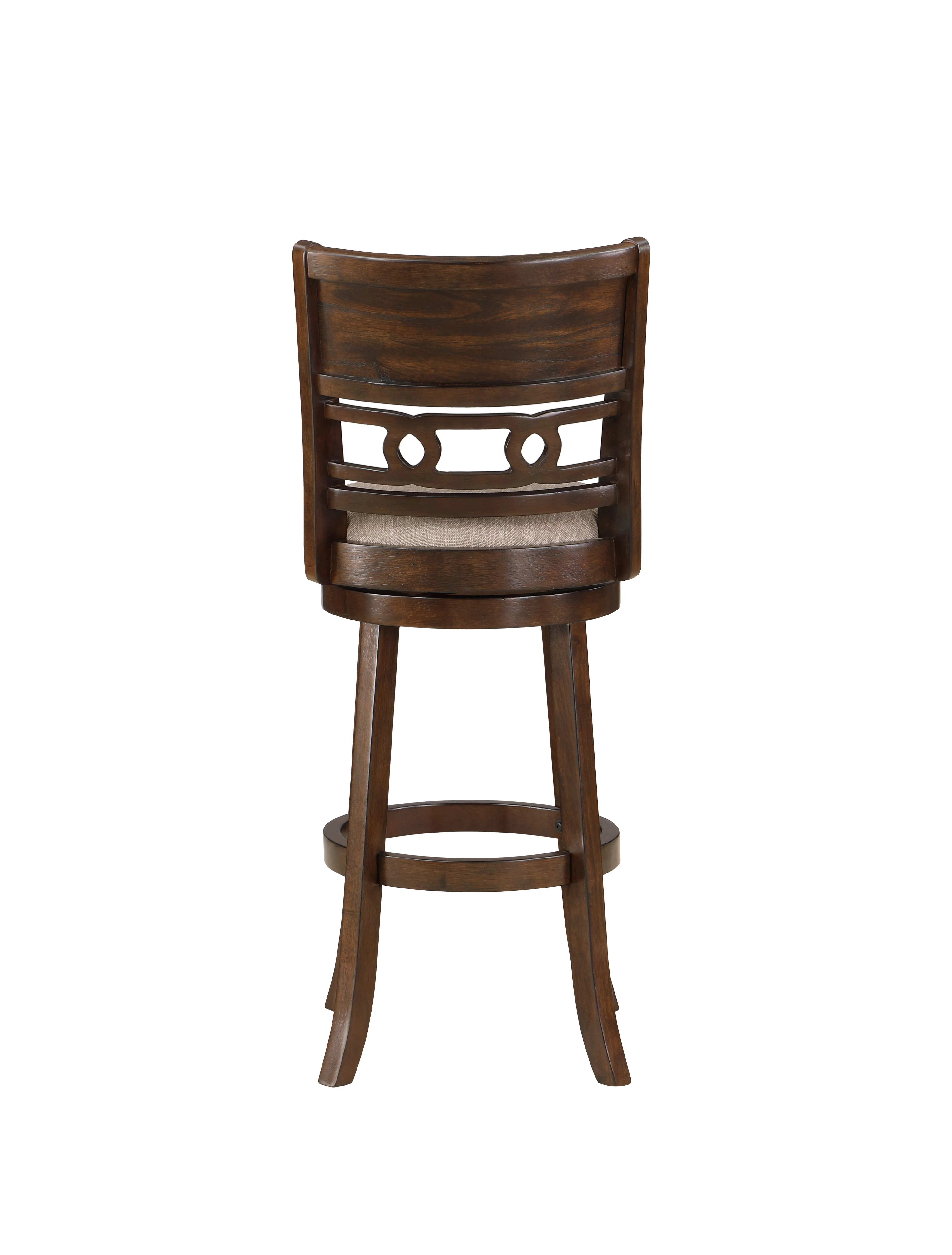 Gia 29" Swivel Barstool-Cherry W/Brown Fabric Seat - Image 4
