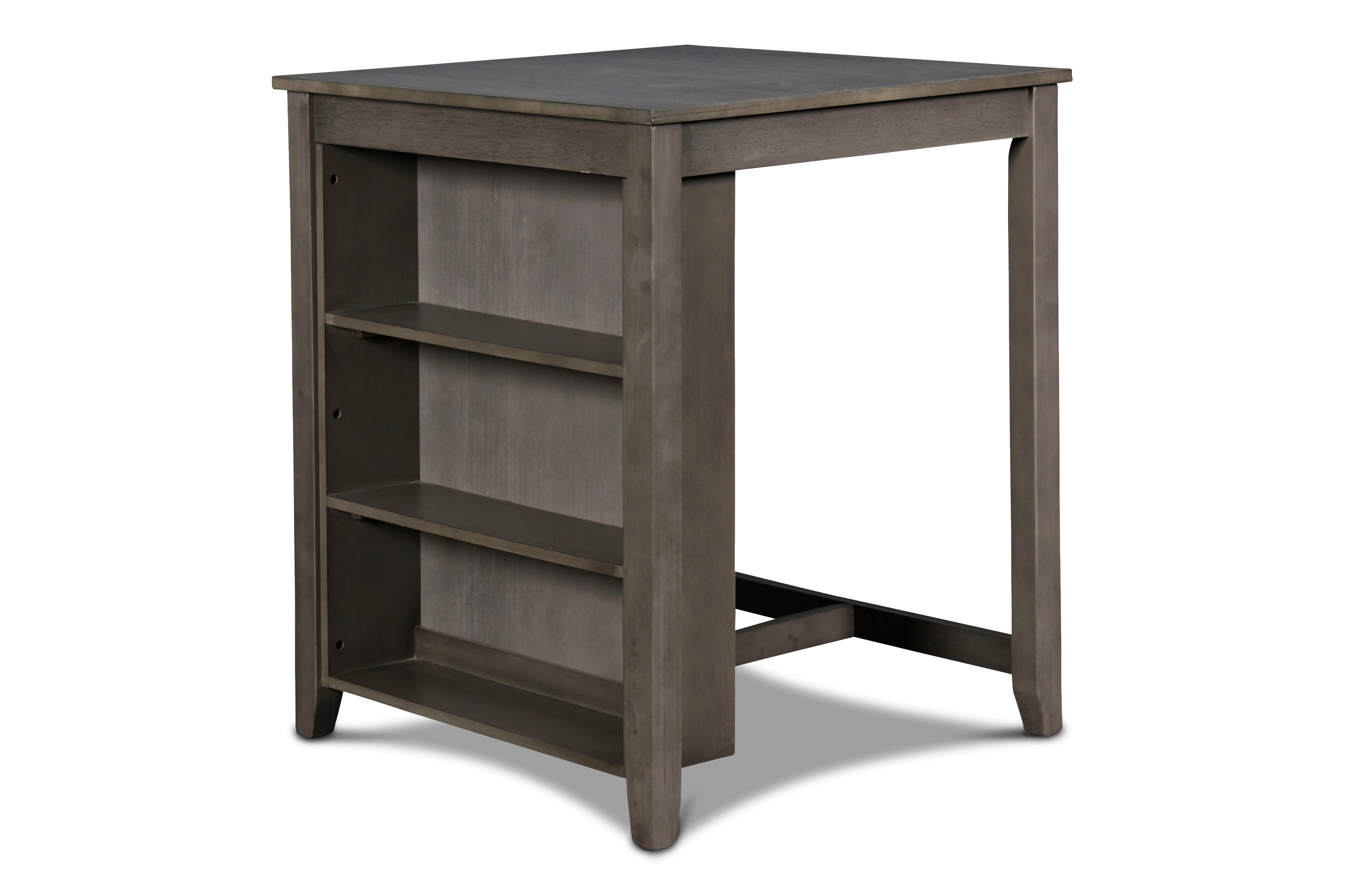 Gia 3 Pc 30" Storage Counter Table & 2 Chairs-Gray - Image 3