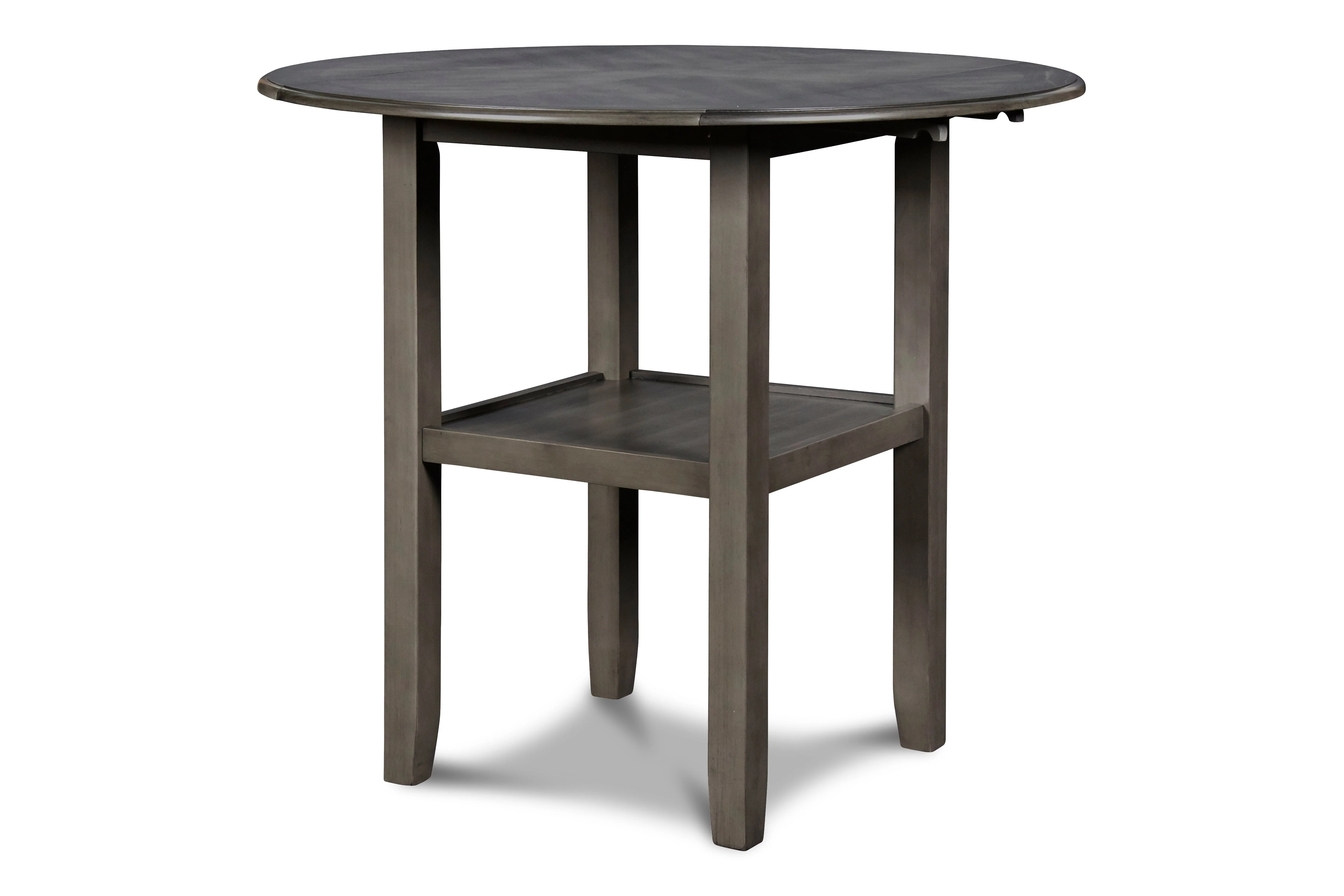 Gia 3 Pc 42" Counter Drop Leaf Table & 2 Chairs-Gray - Image 3