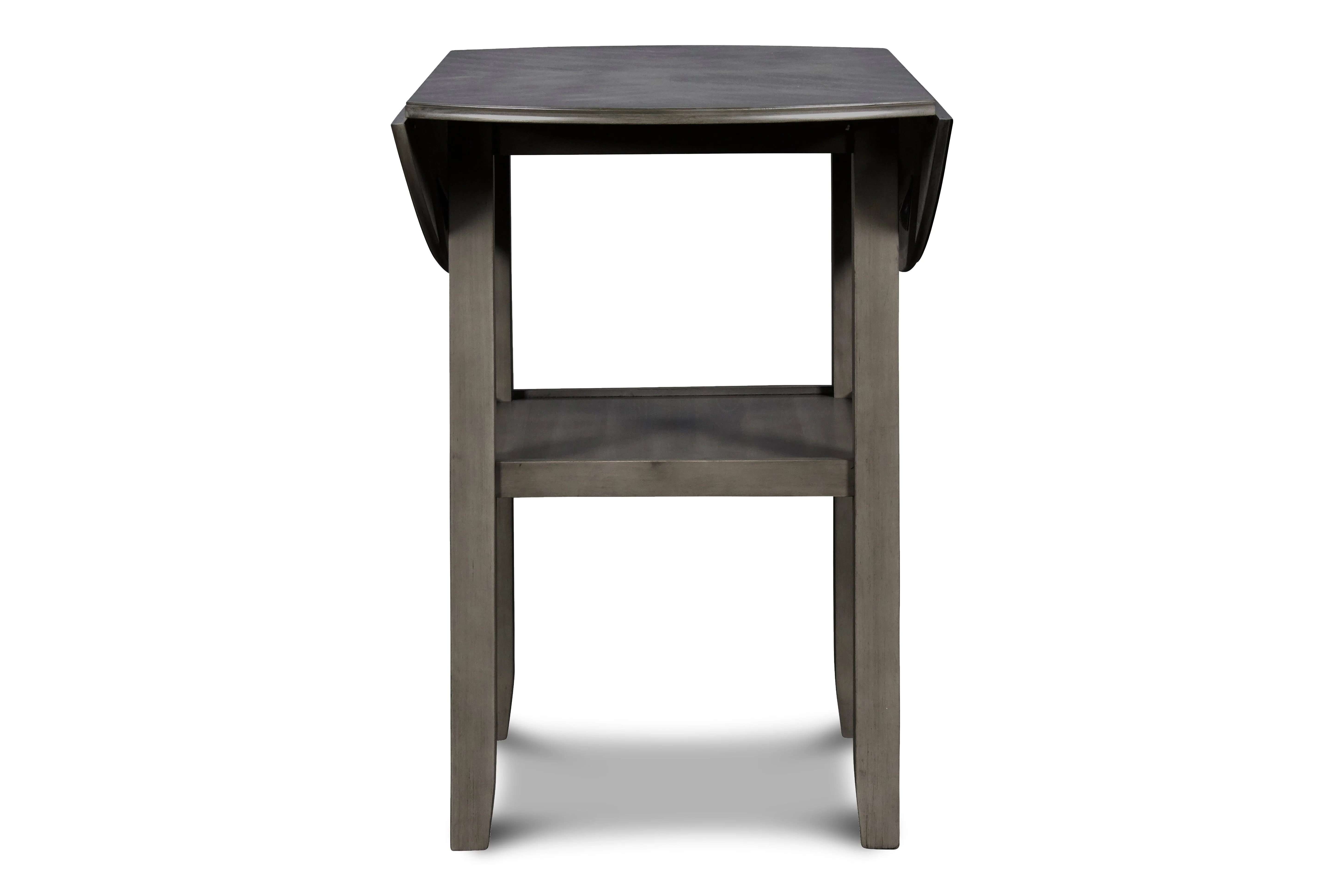 Gia 3 Pc 42" Counter Drop Leaf Table & 2 Chairs-Gray - Image 4