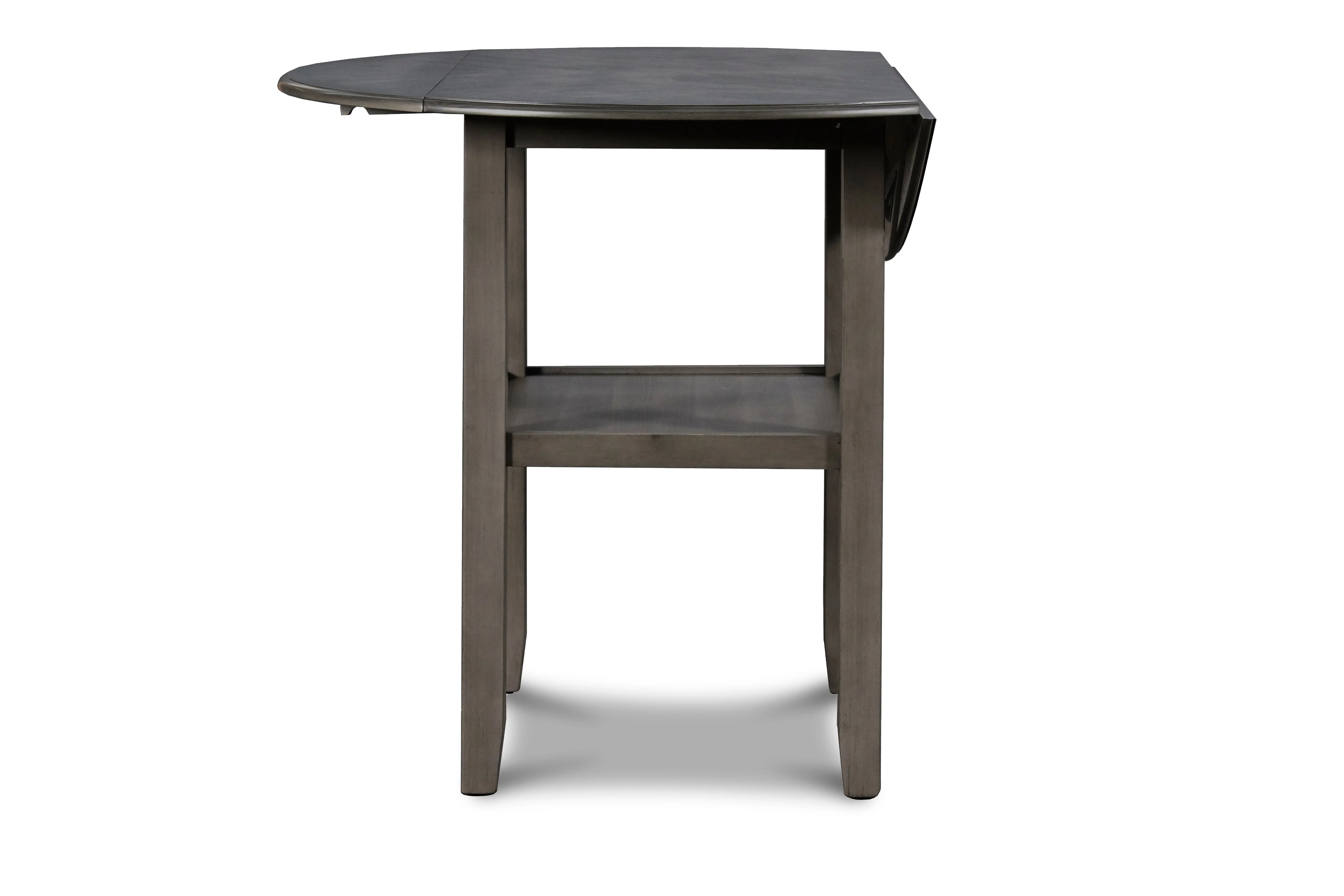 Gia 3 Pc 42" Counter Drop Leaf Table & 2 Chairs-Gray - Image 5