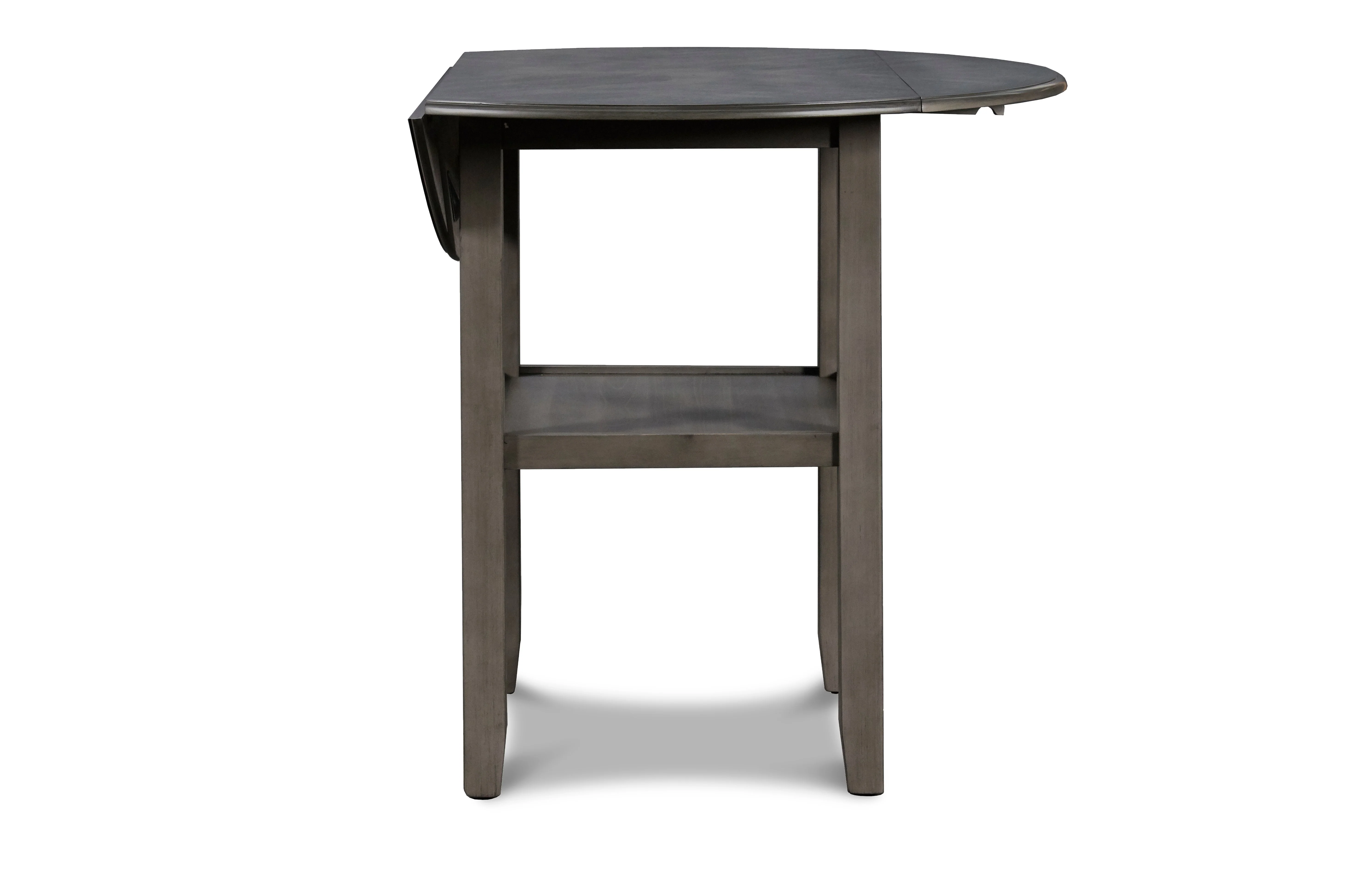 Gia 3 Pc 42" Counter Drop Leaf Table & 2 Chairs-Gray - Image 6