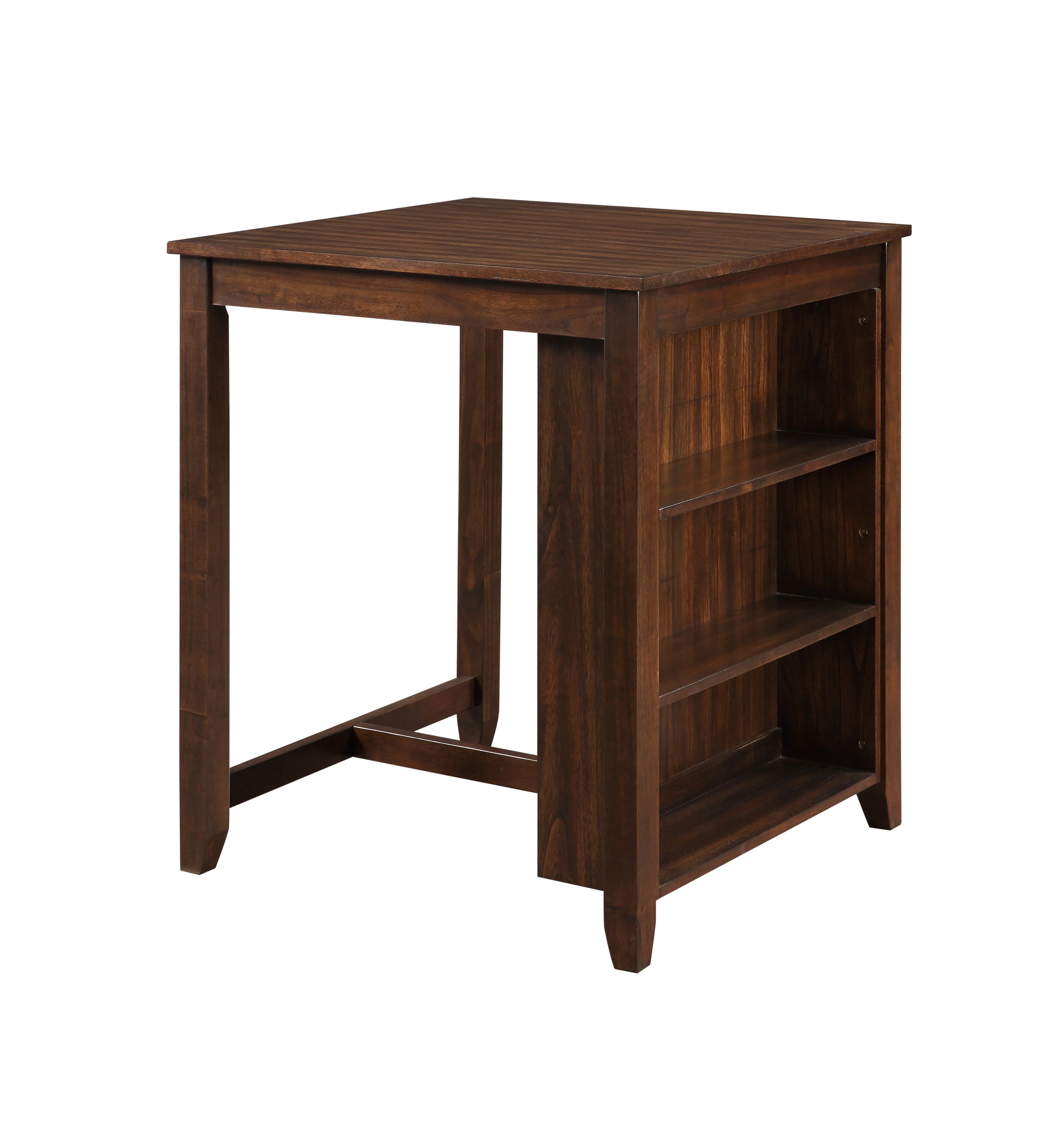 Gia 3 Pc 30" Storage Counter Table & 2 Chairs-Cherry - Image 3