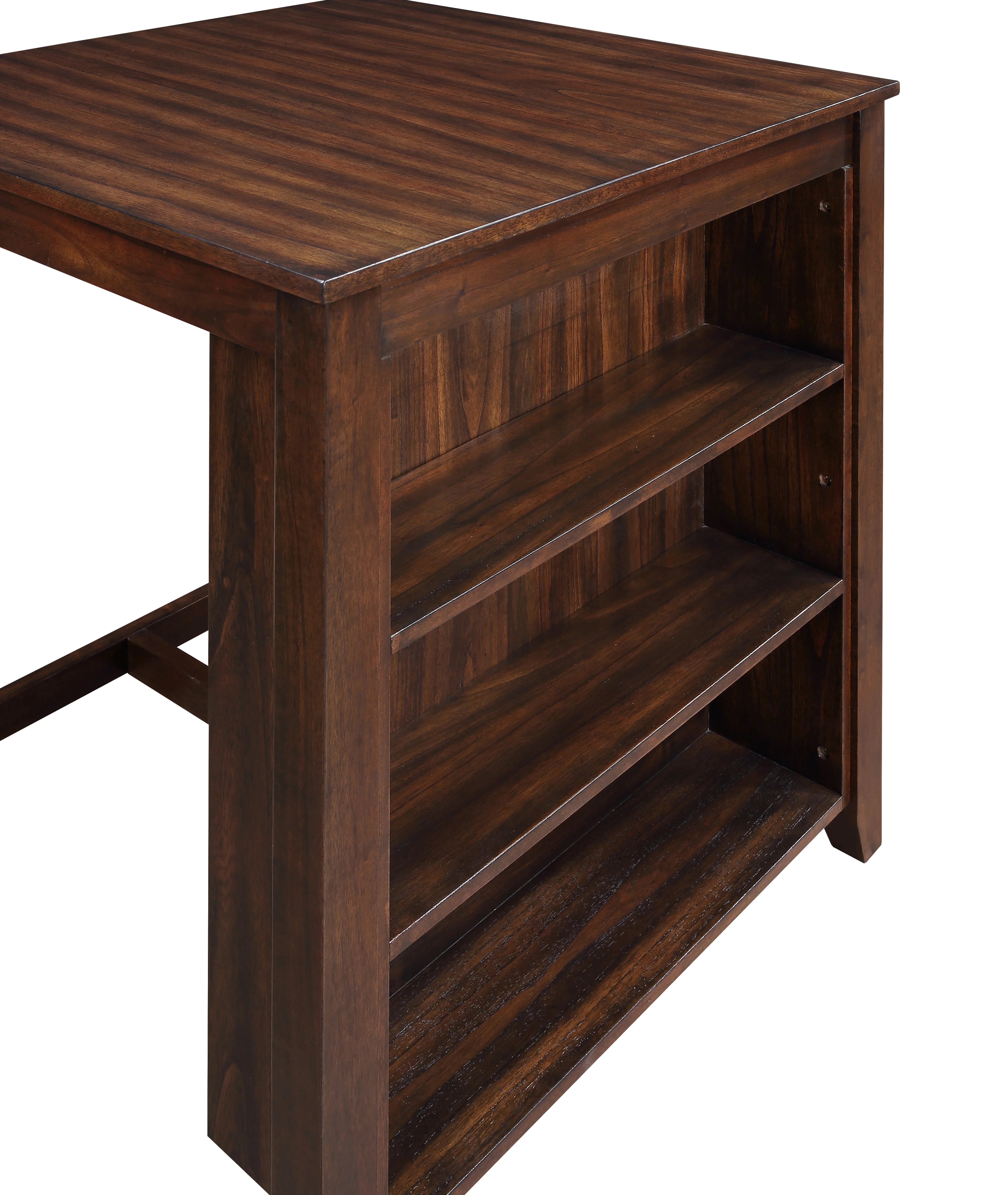 Gia 3 Pc 30" Storage Counter Table & 2 Chairs-Cherry - Image 7