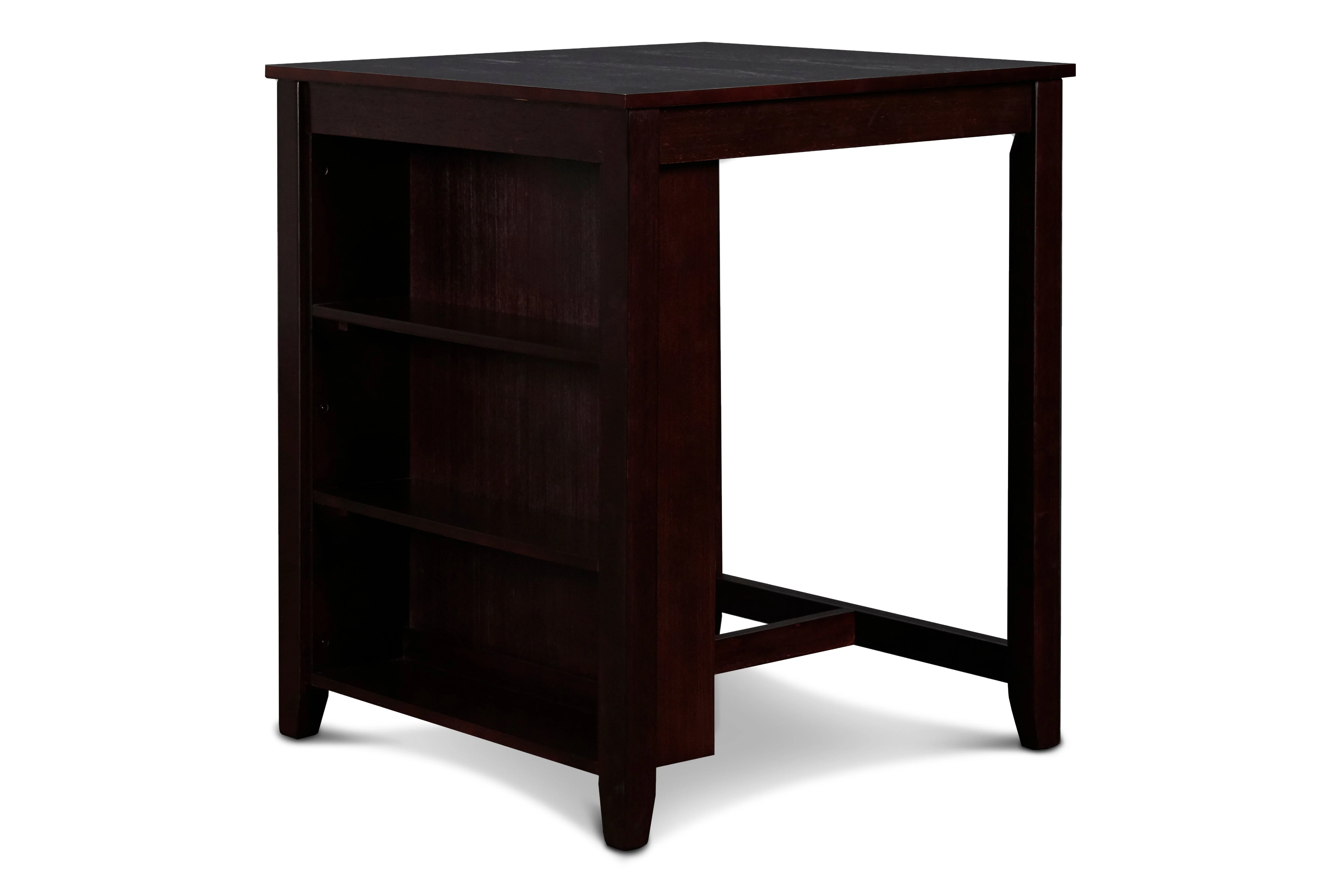 Gia 3 Pc 30" Storage Counter Table & 2 Chairs-Ebony - Image 3