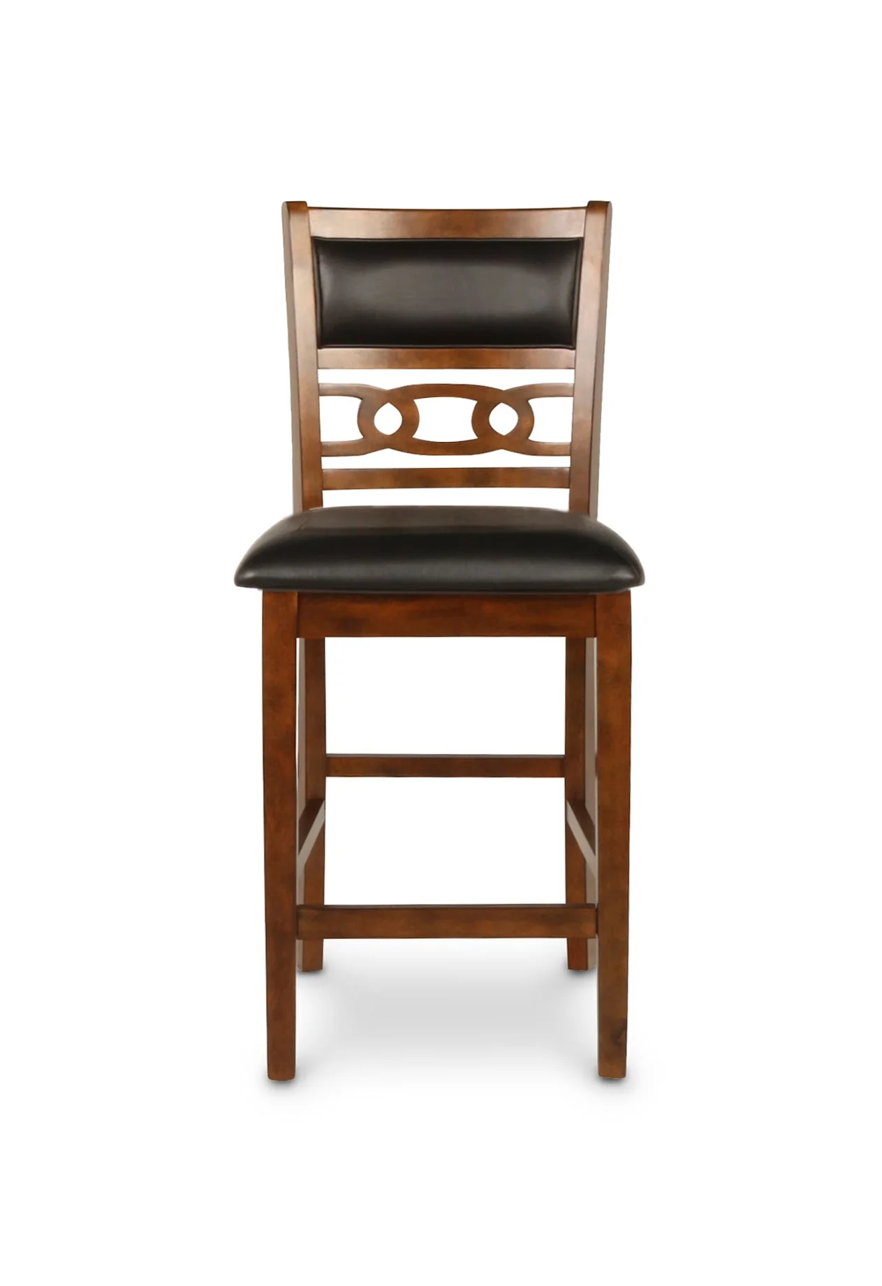 Gia 3 Pc 42" Counter Drop Leaf Table & 2 Chairs-Brown - Image 3