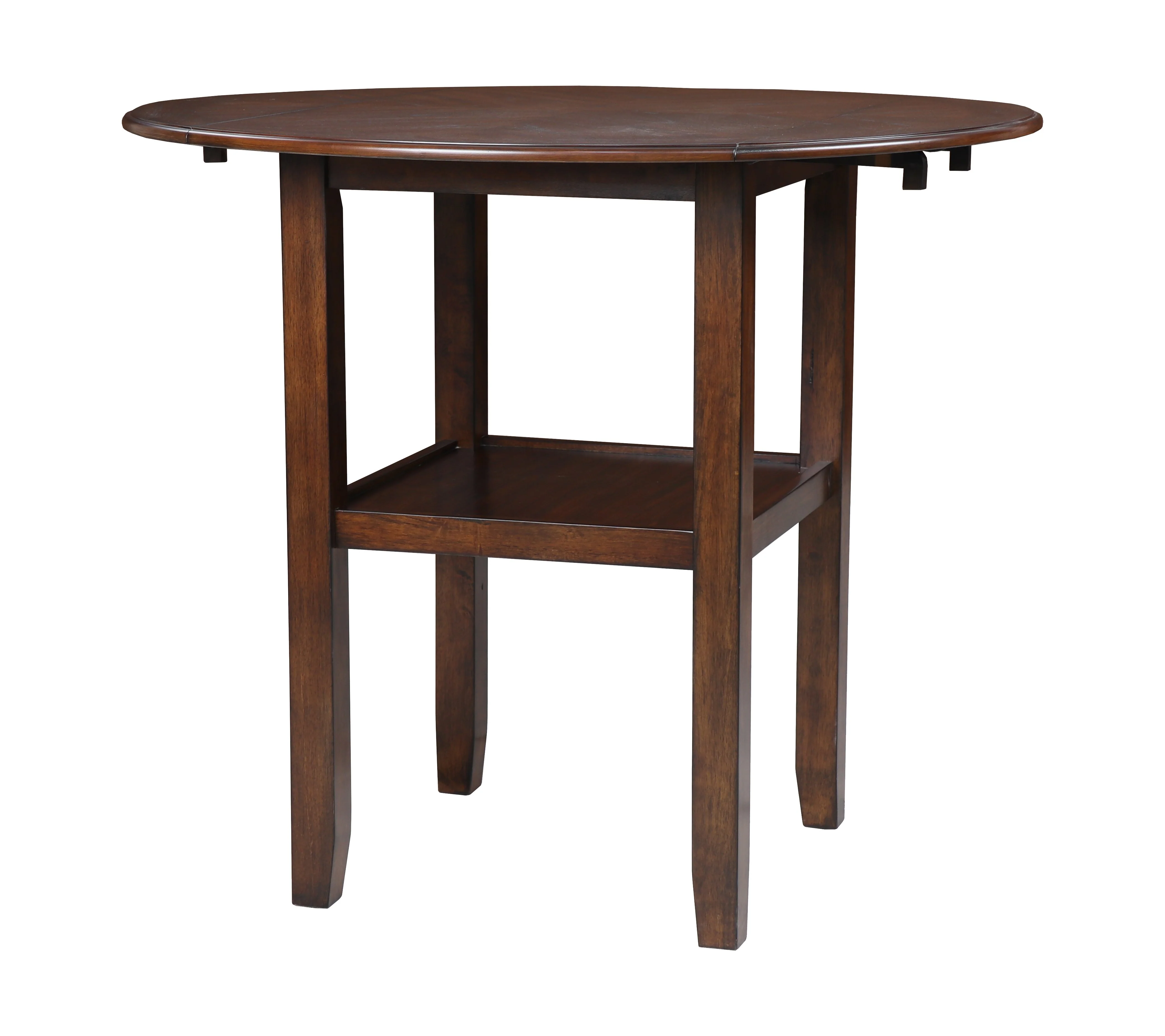 Gia 3 Pc 42" Counter Drop Leaf Table & 2 Chairs-Cherry - Image 2