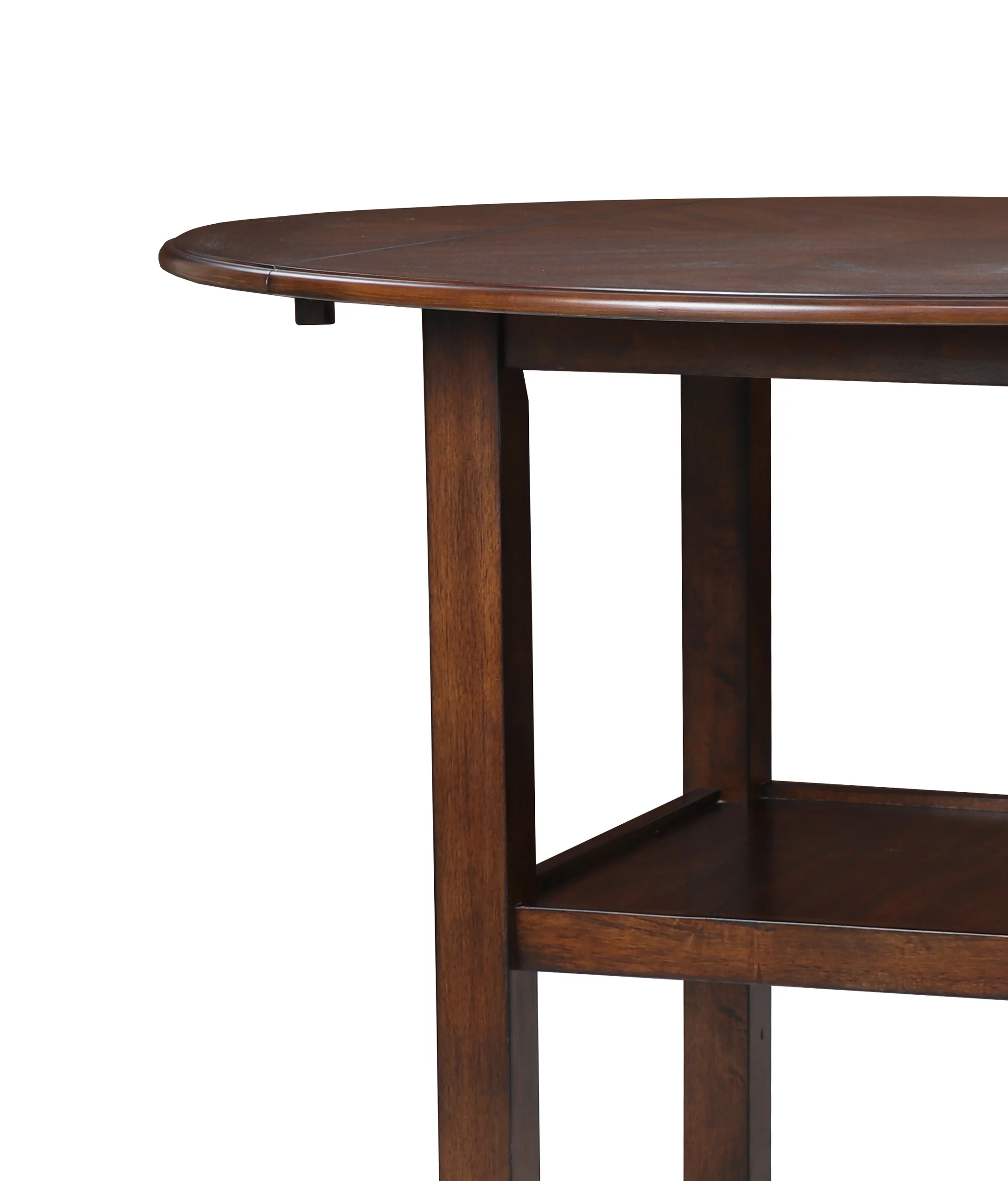 Gia 3 Pc 42" Counter Drop Leaf Table & 2 Chairs-Cherry - Image 3