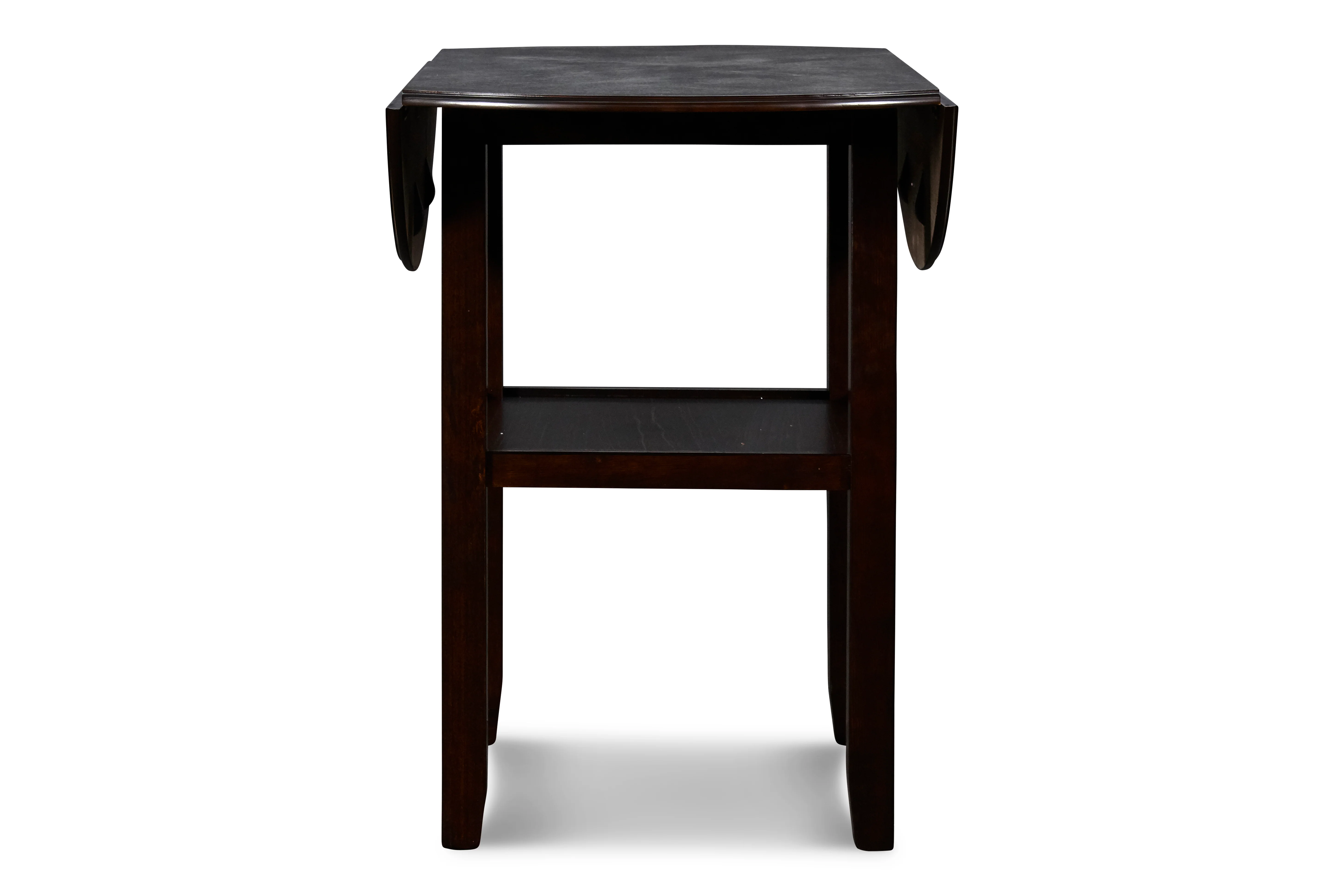 Gia 3 Pc 42" Counter Drop Leaf Table & 2 Chairs-Ebony - Image 4