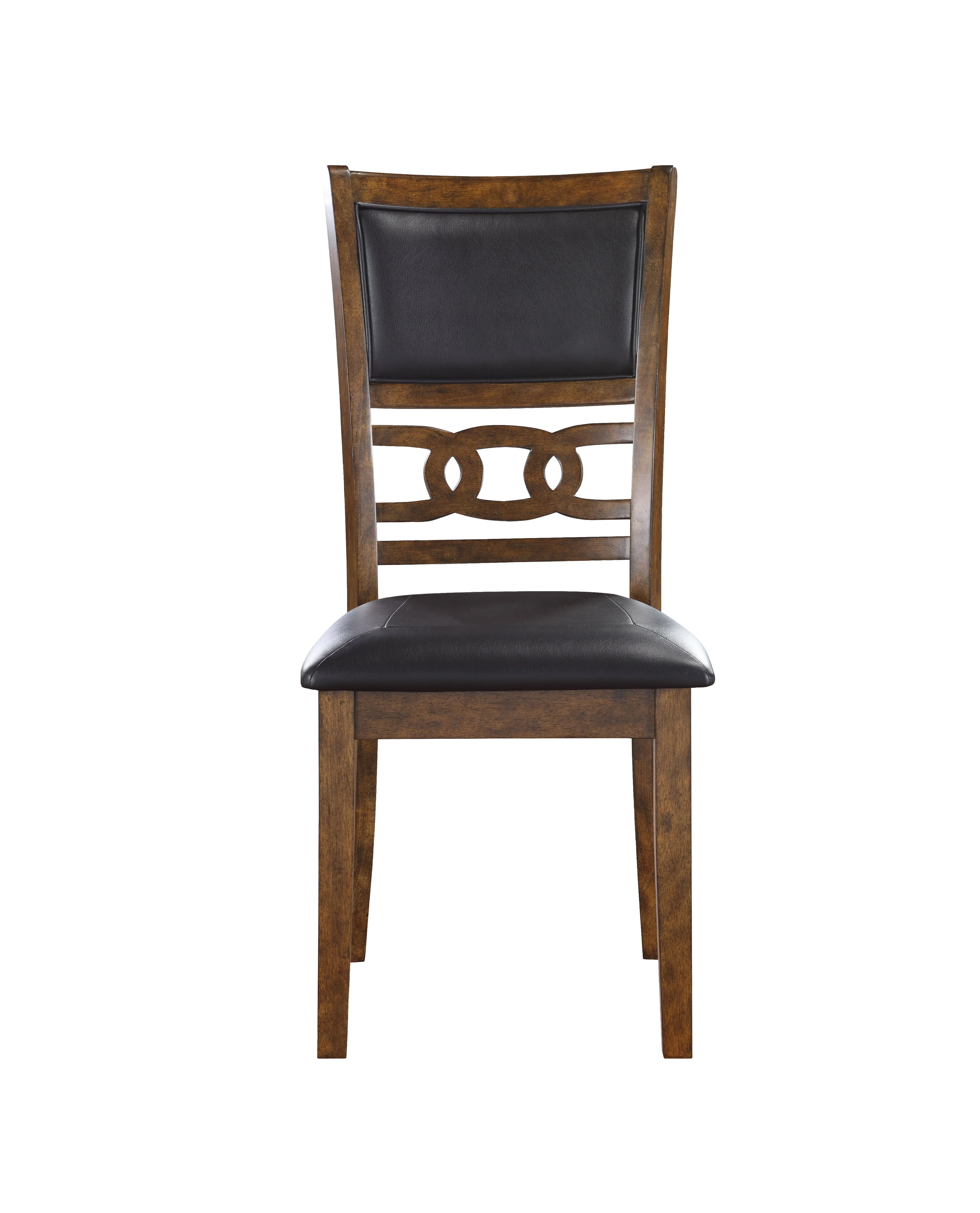 Gia 3 Pc 42" Drop Leaf Dining Table & 2 Chairs-Brown - Image 3
