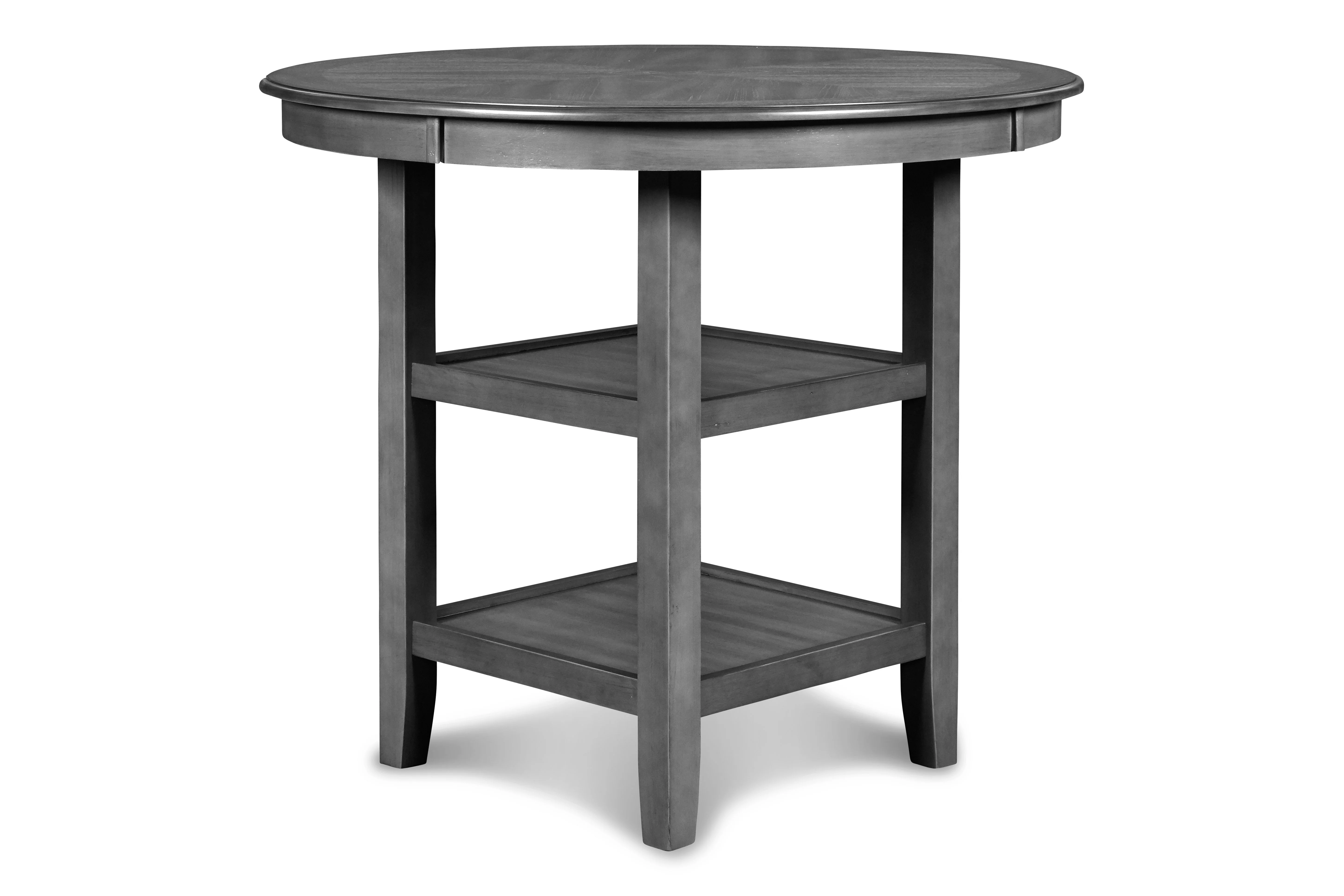 Gia 5 Pc 42" Round Counter Dining Table & 4 Chairs-Gray - Image 2