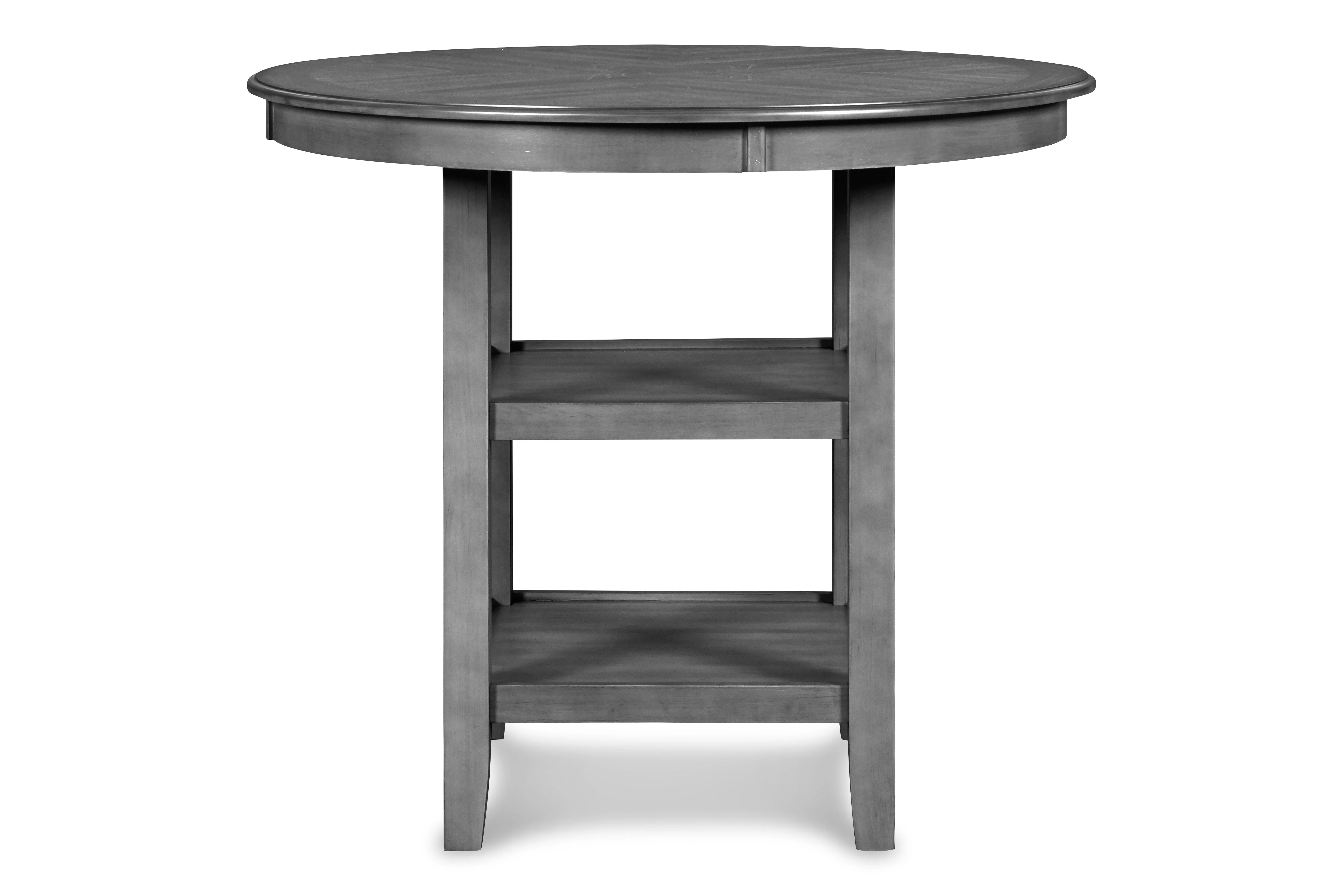 Gia 5 Pc 42" Round Counter Dining Table & 4 Chairs-Gray - Image 3