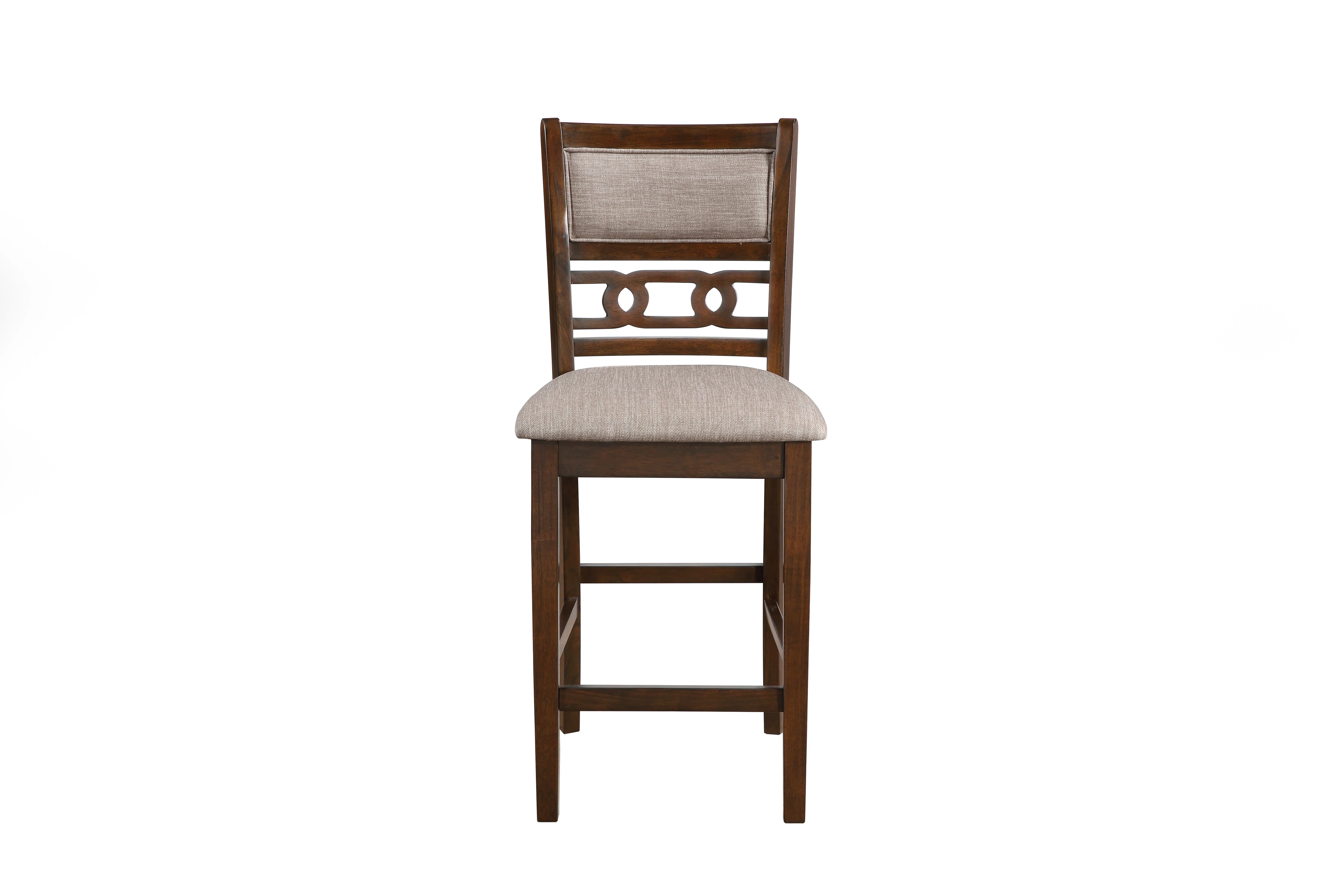 Gia 5 Pc 42" Square Counter Table & 4 Chairs-Cherry - Image 2