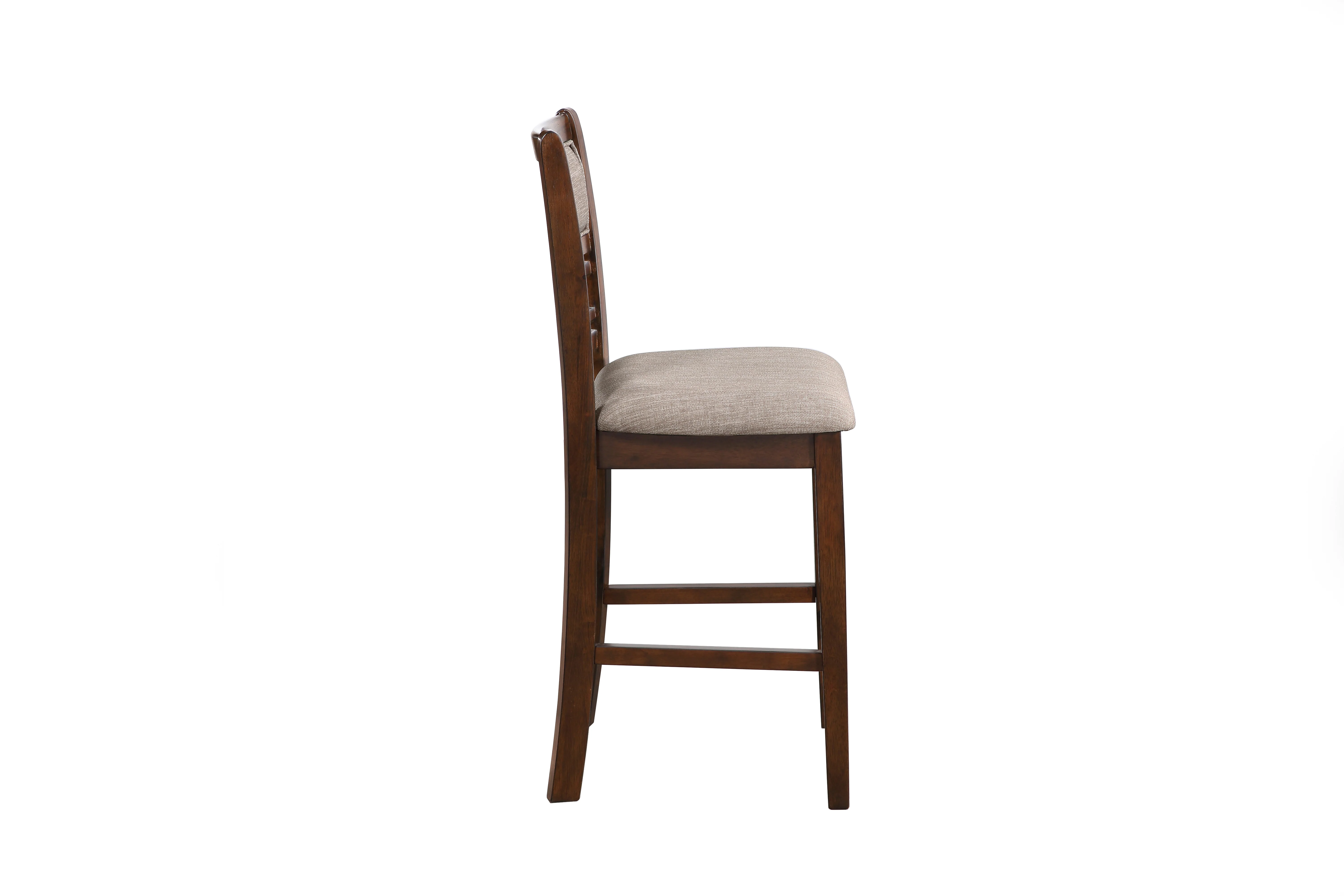 Gia 5 Pc 42" Square Counter Table & 4 Chairs-Cherry - Image 3