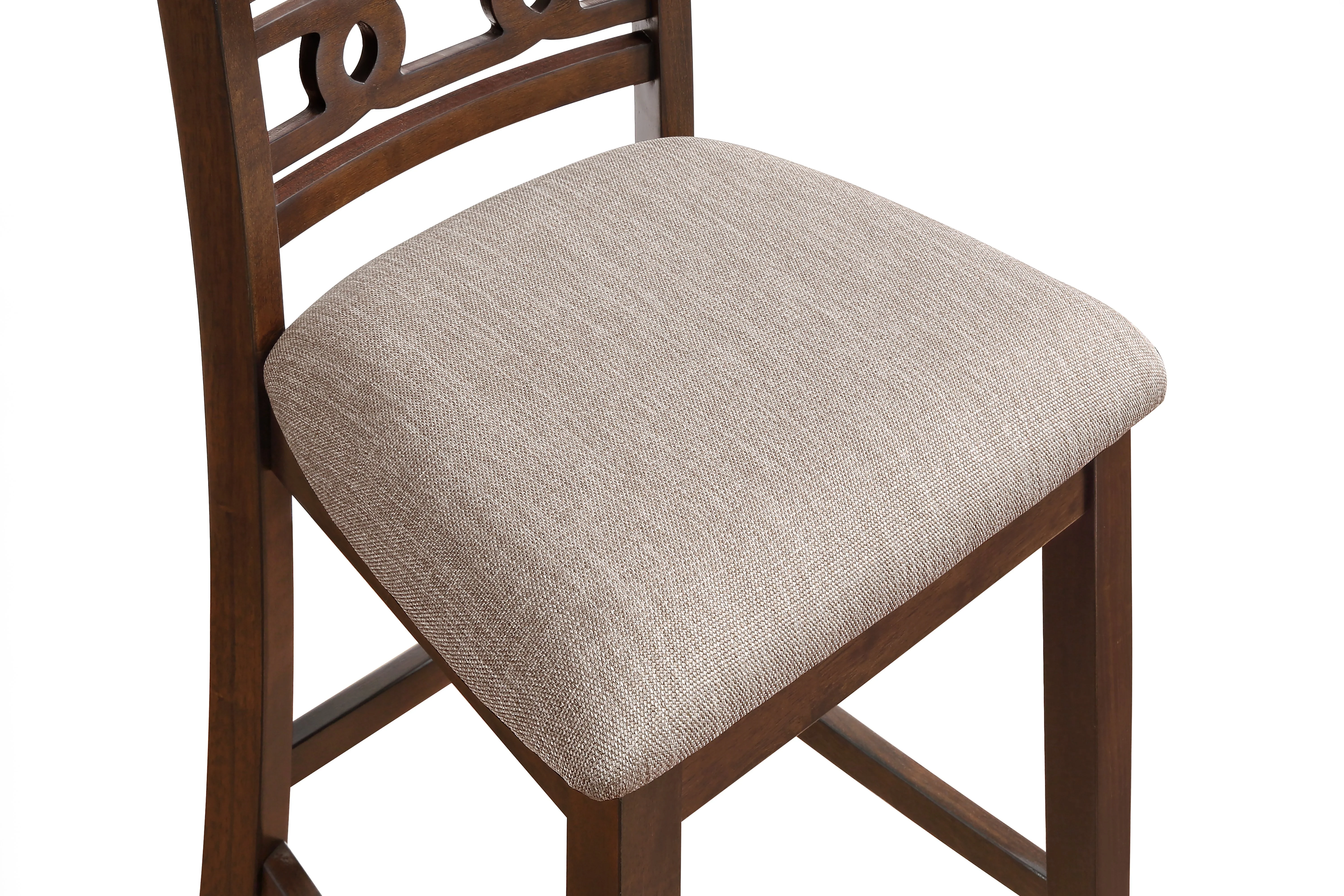 Gia 5 Pc 42" Square Counter Table & 4 Chairs-Cherry - Image 5