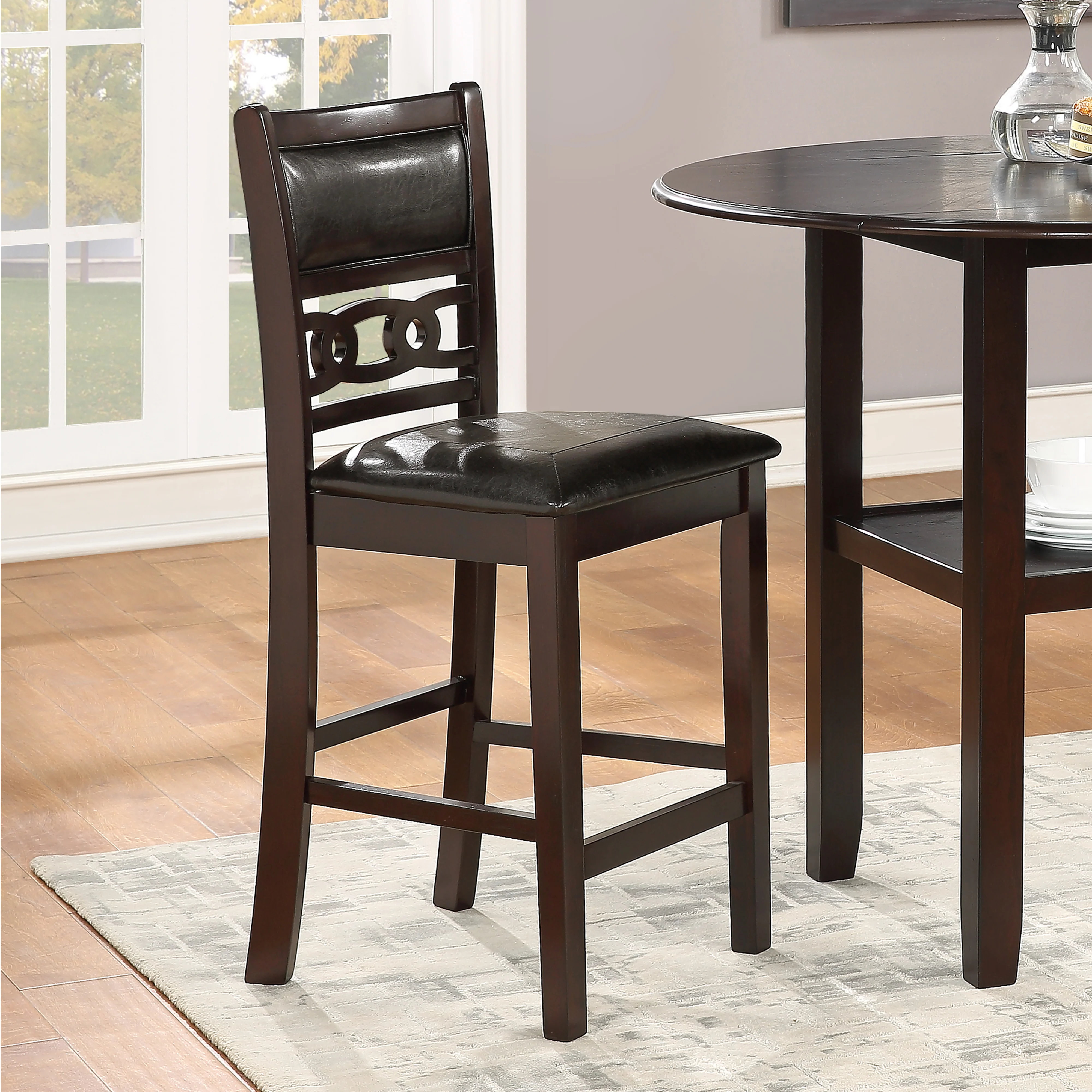 Gia Counter Chairs (2/Ctn)-Ebony - Image 2