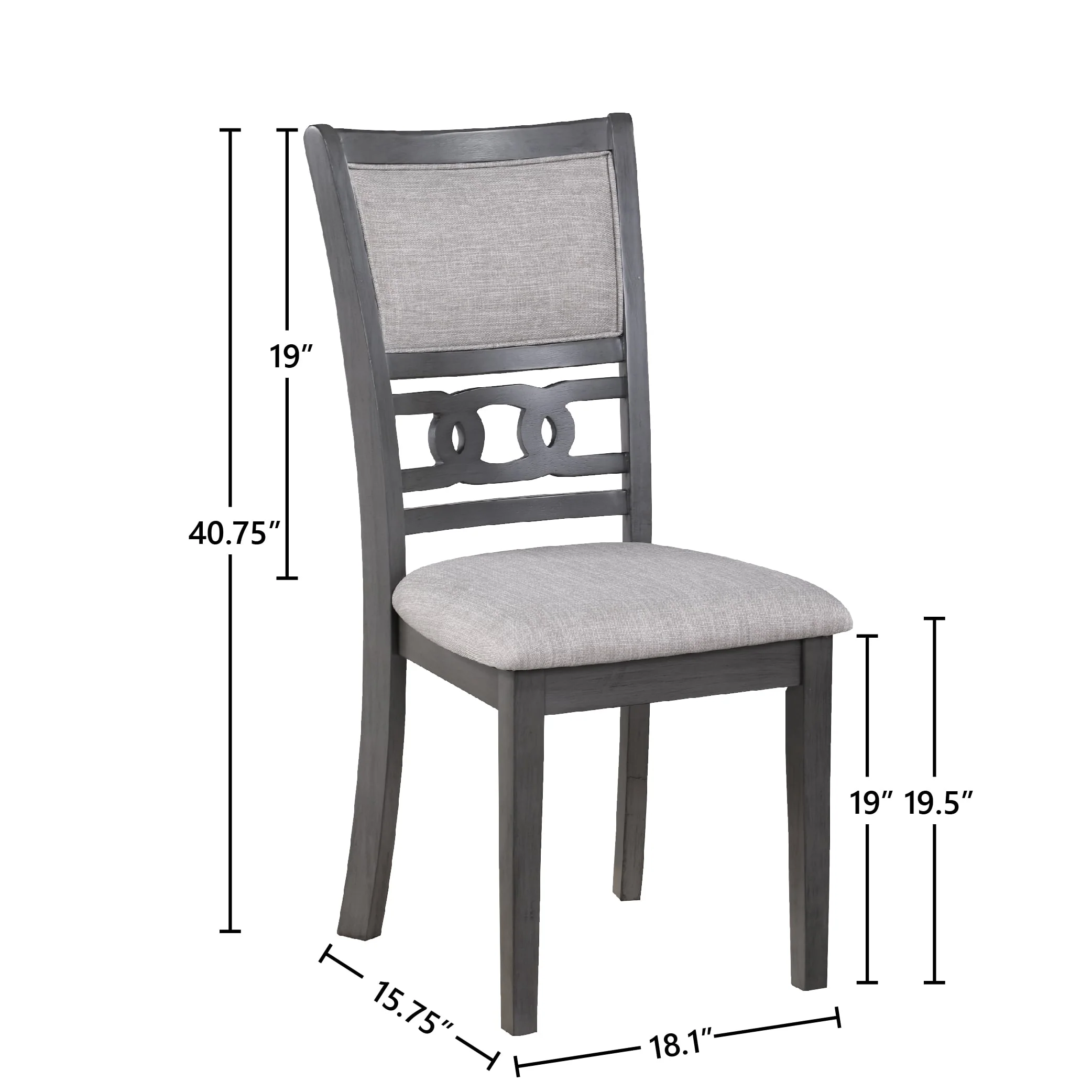 Gia Dining Chairs (2/Ctn)-Gray - Image 2