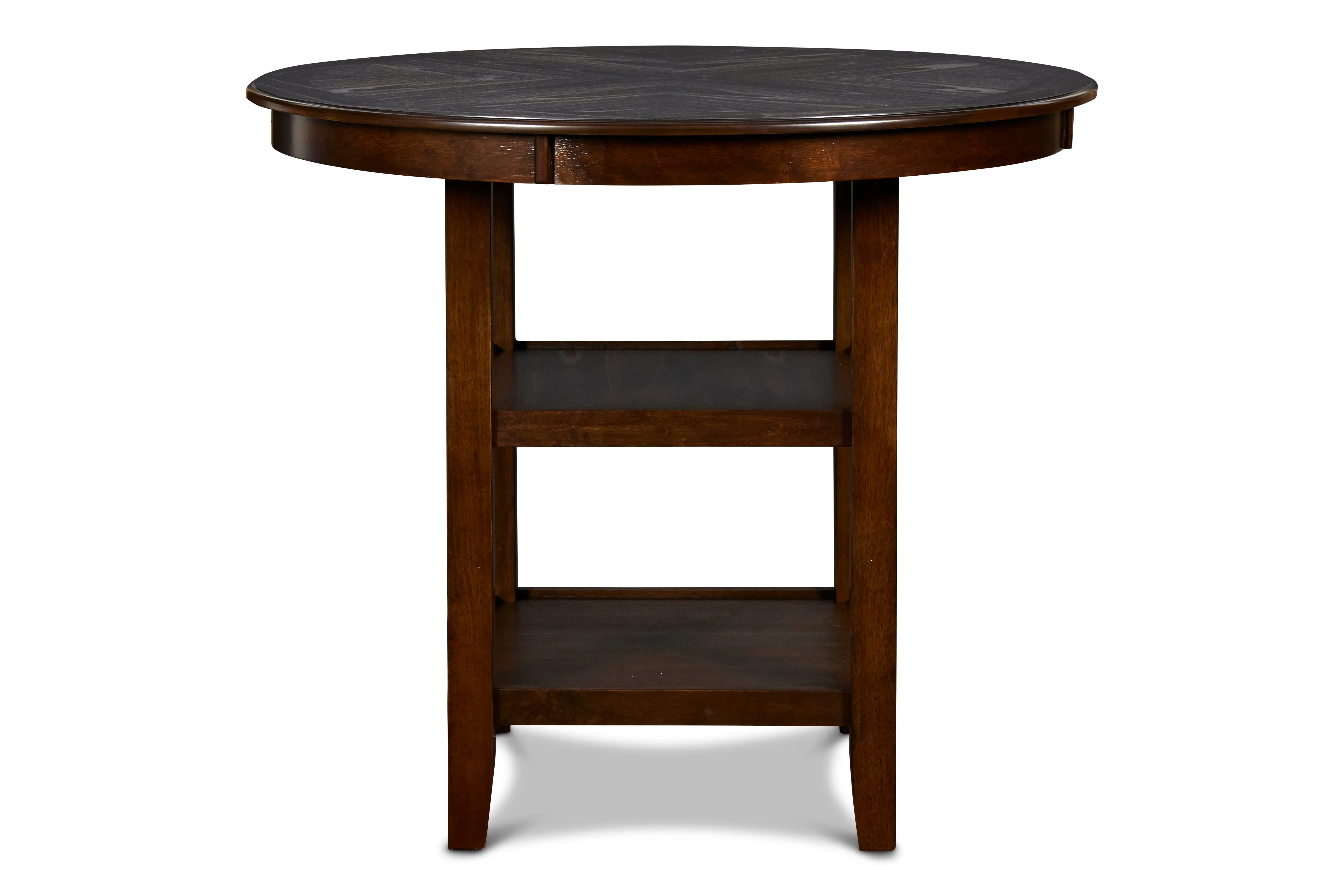 Gia 5 Pc 42" Round Counter Dining Table & 4 Chairs-Cherry - Image 3