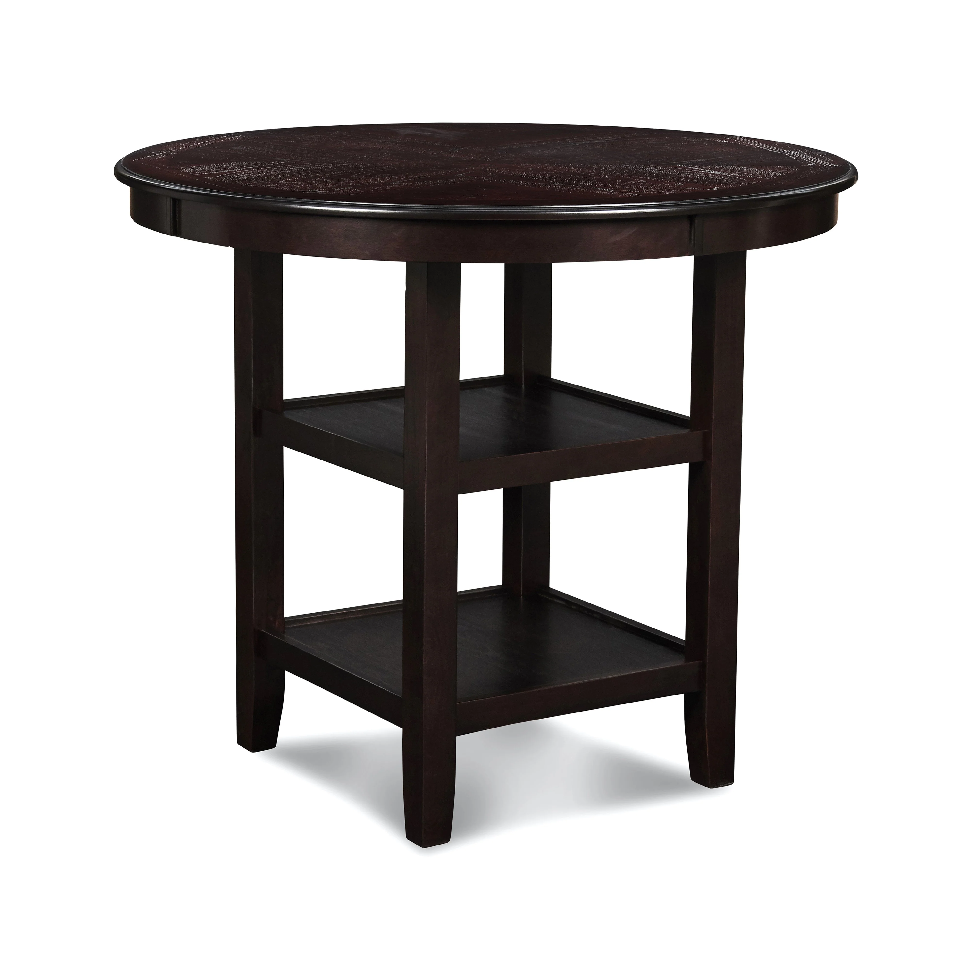 Gia 5 Pc 42" Round Counter Dining Table & 4 Chairs-Ebony - Image 2