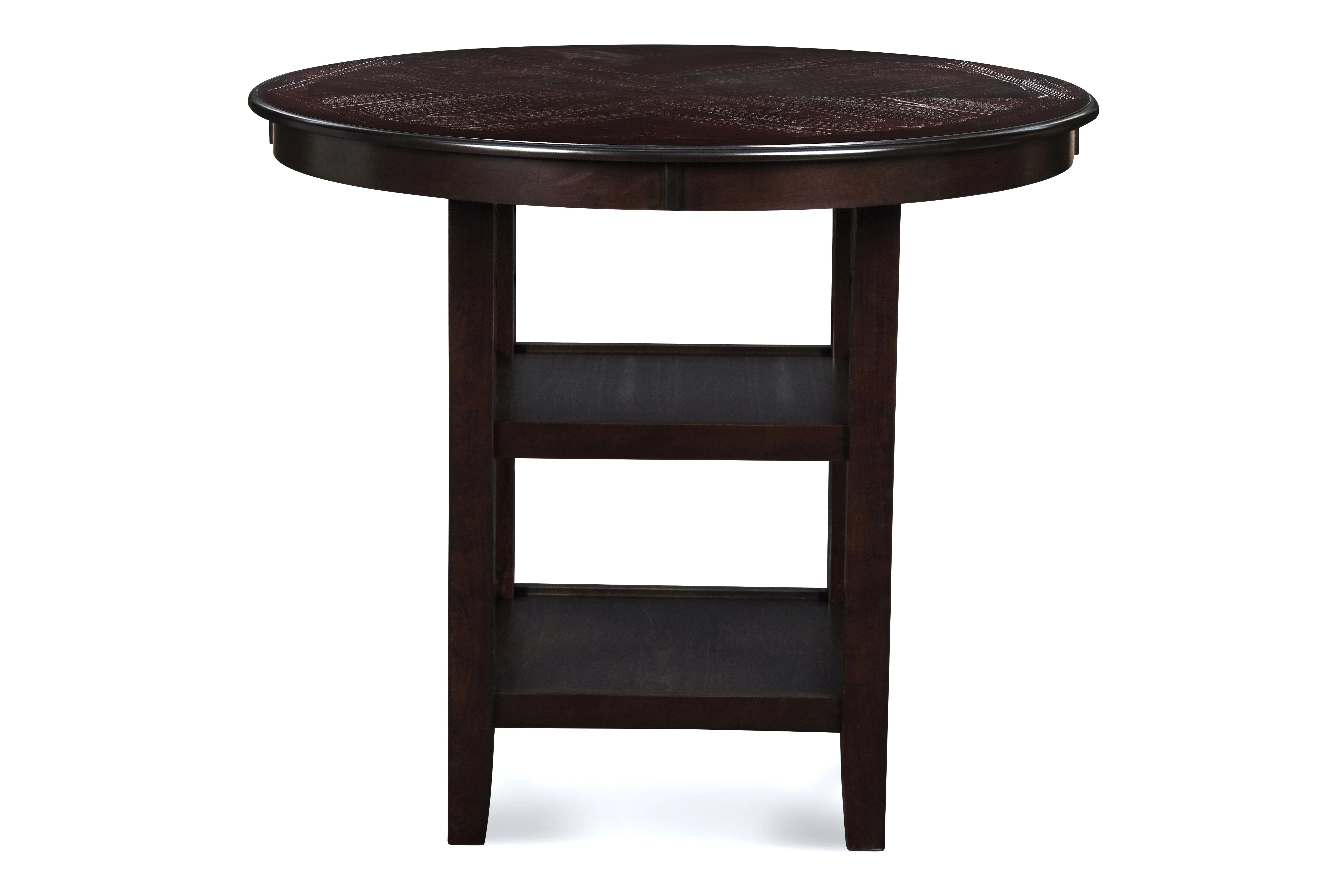 Gia 5 Pc 42" Round Counter Dining Table & 4 Chairs-Ebony - Image 3