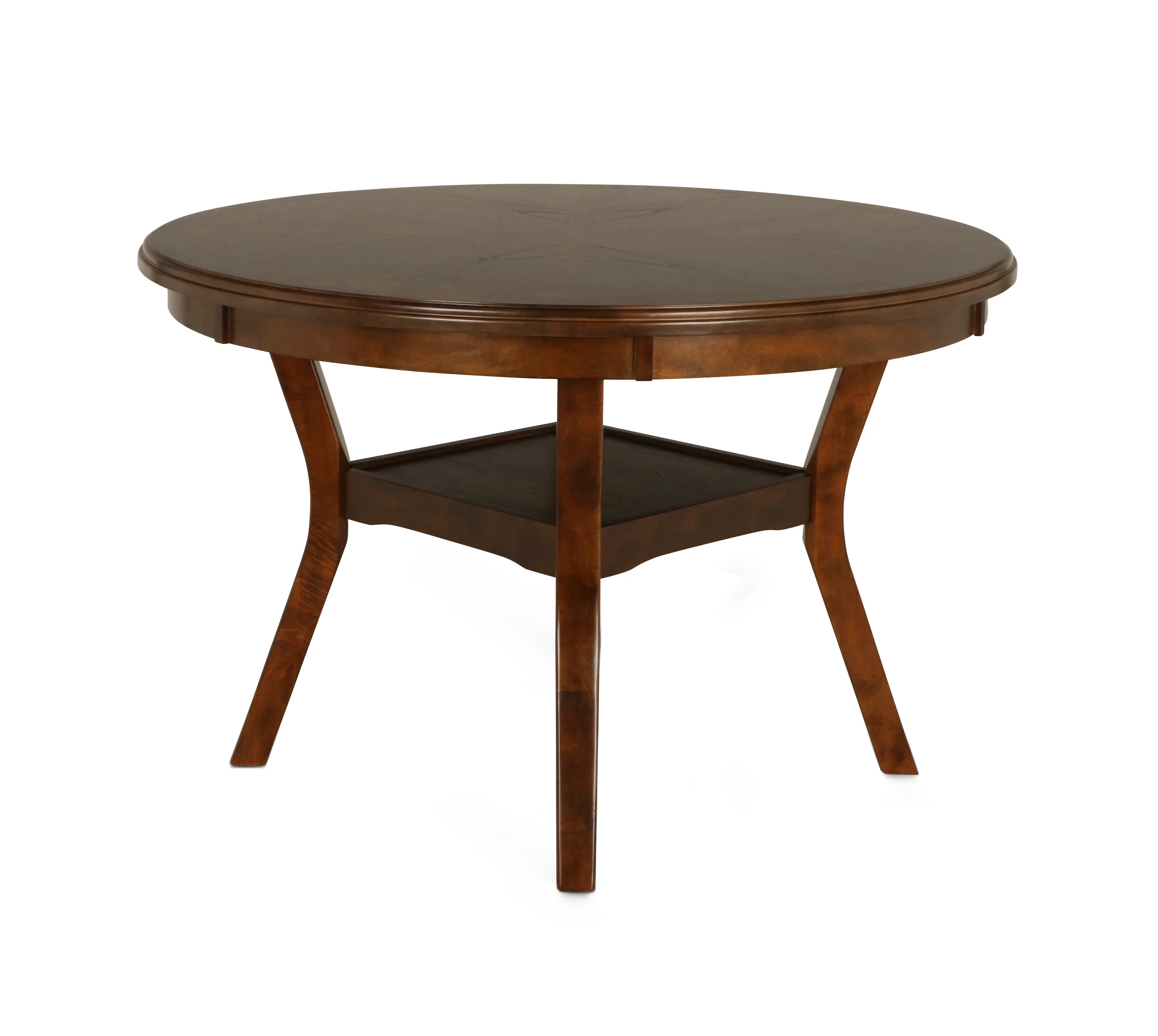 Gia 5 Pc 47" Round Dining Table & 4 Chairs-Brown - Image 4