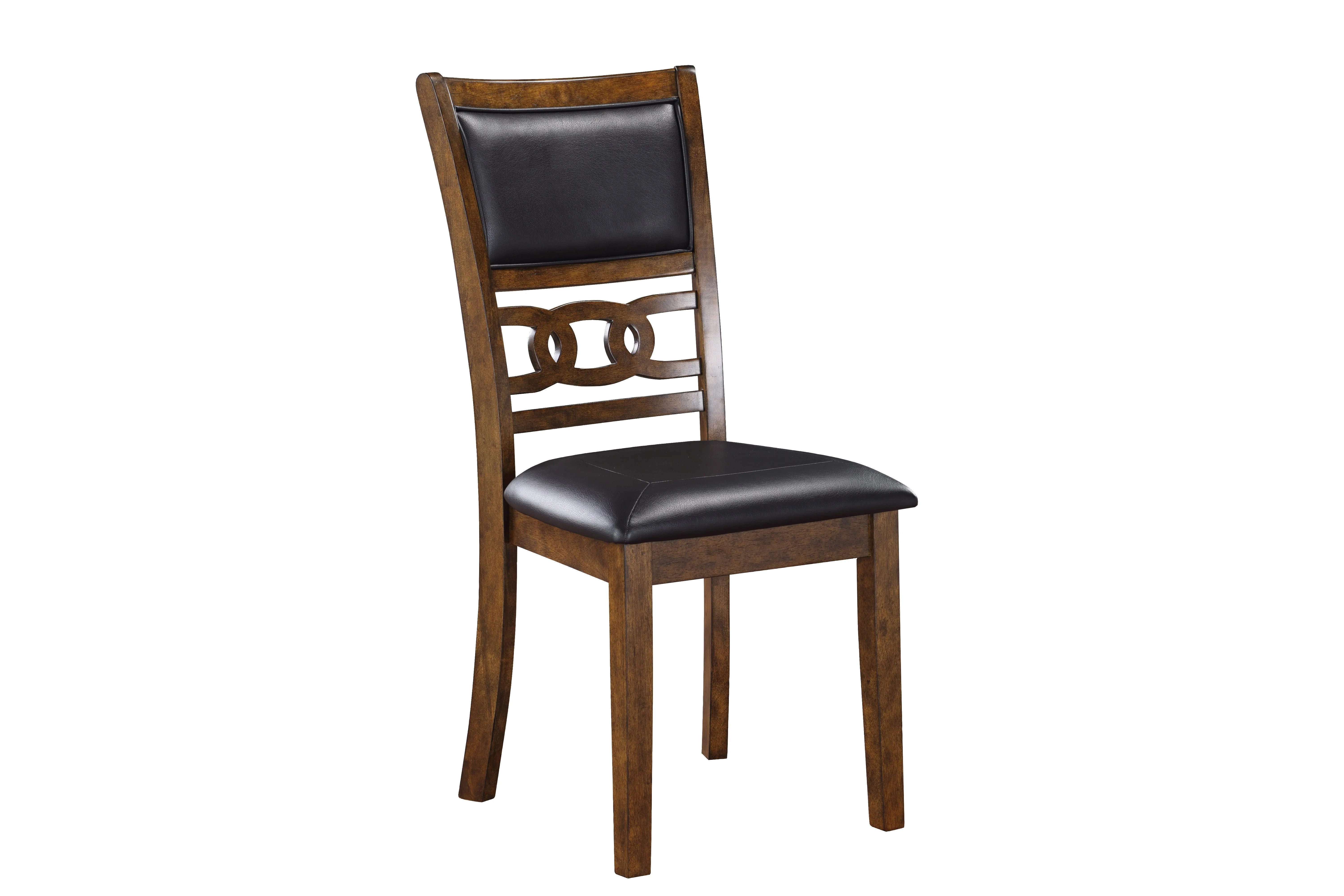 Gia 5 Pc 47" Round Dining Table & 4 Chairs-Brown - Image 7