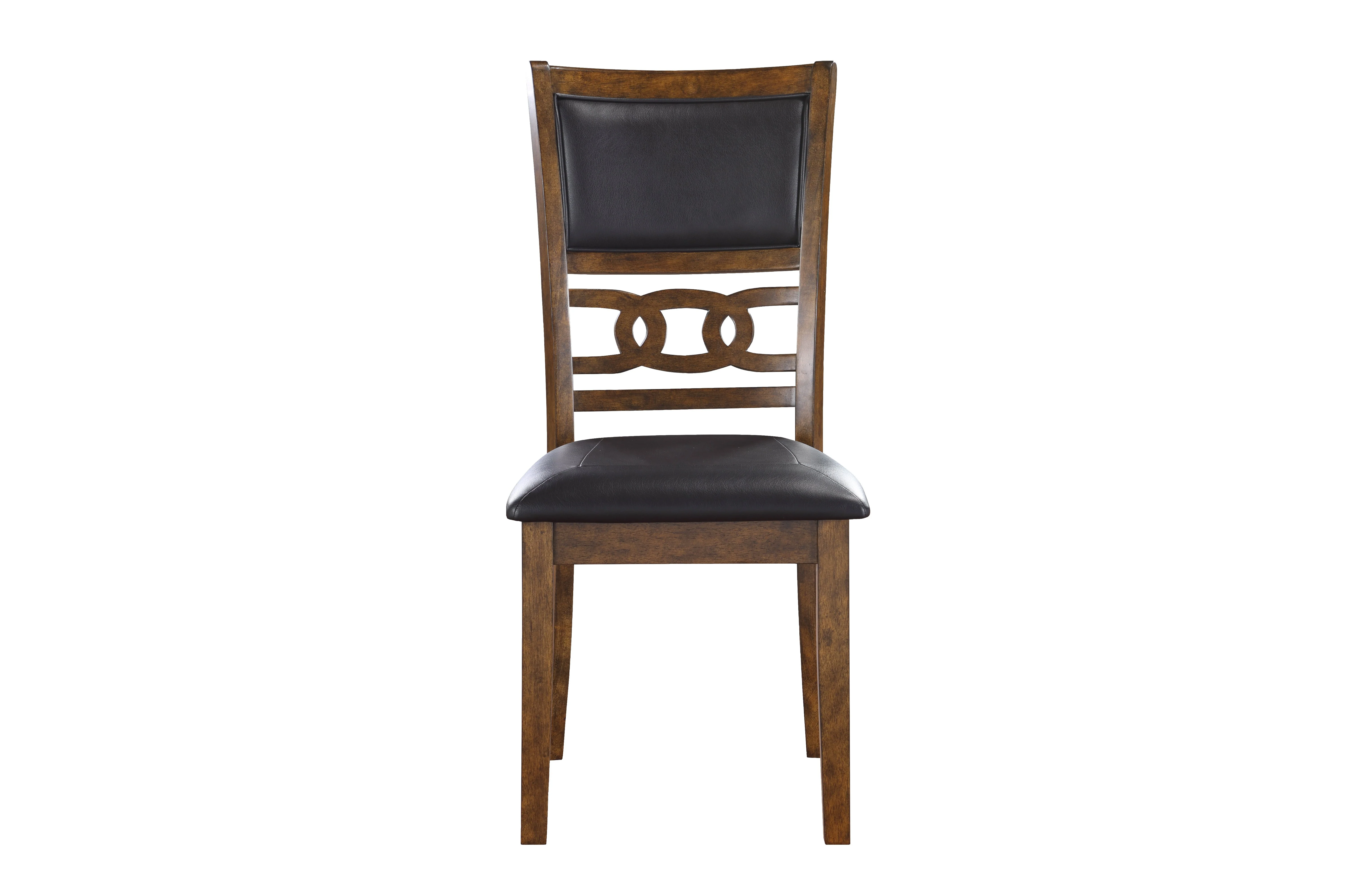 Gia 5 Pc 47" Round Dining Table & 4 Chairs-Brown - Image 8