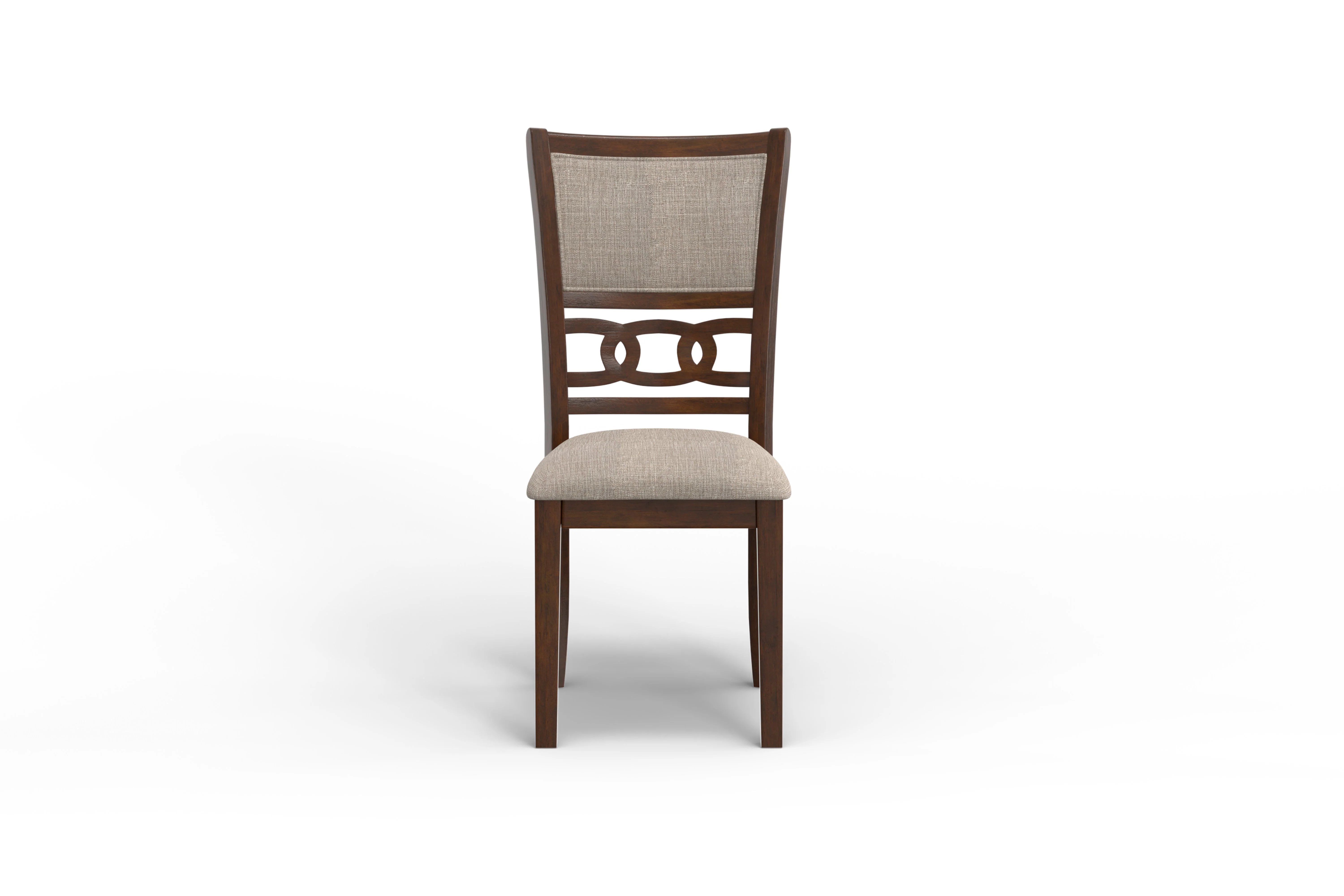 Gia 5 Pc 47" Round Dining Table & 4 Chairs-Cherry - Image 3