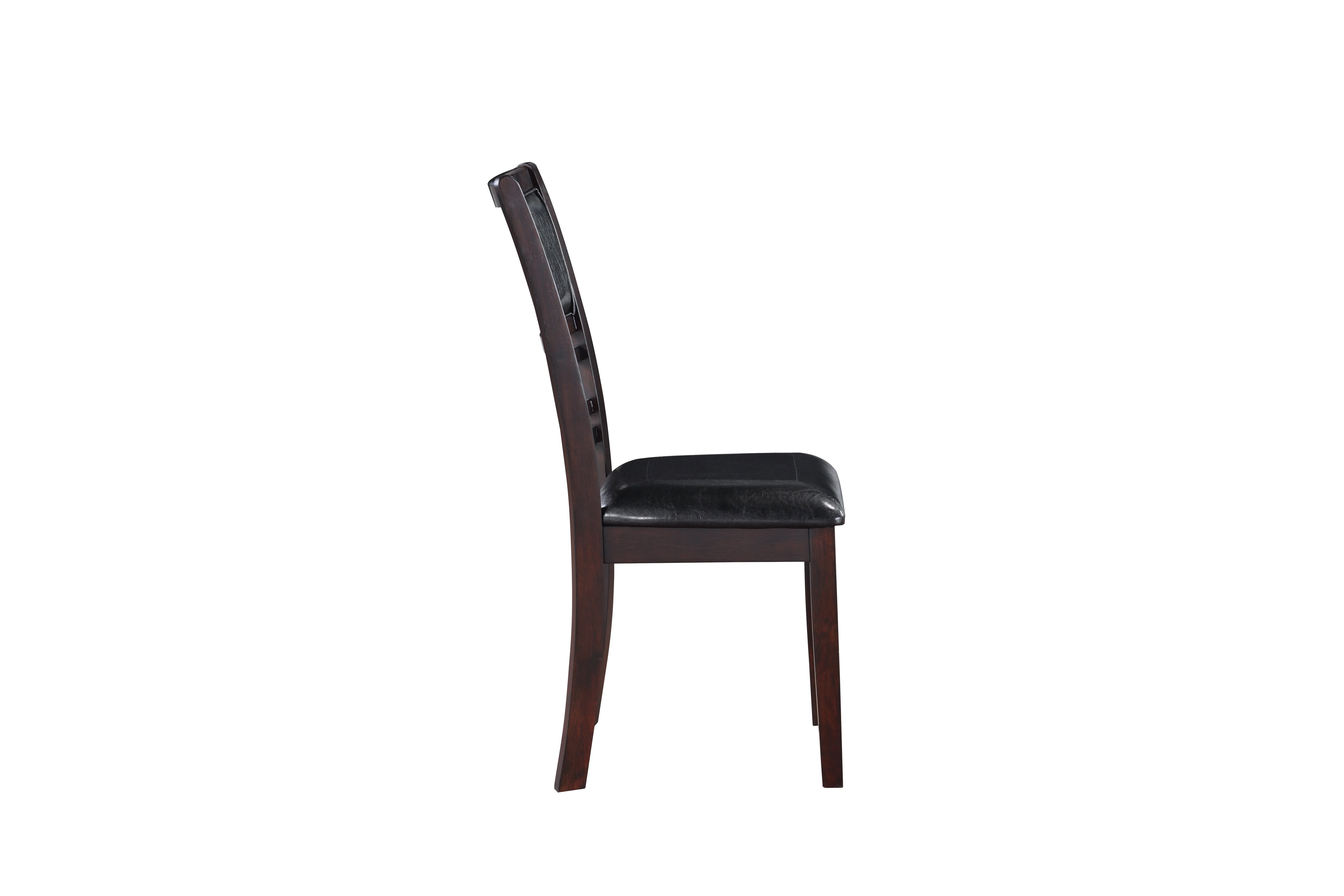 Gia 5 Pc 47" Round Dining Table & 4 Chairs-Ebony - Image 4