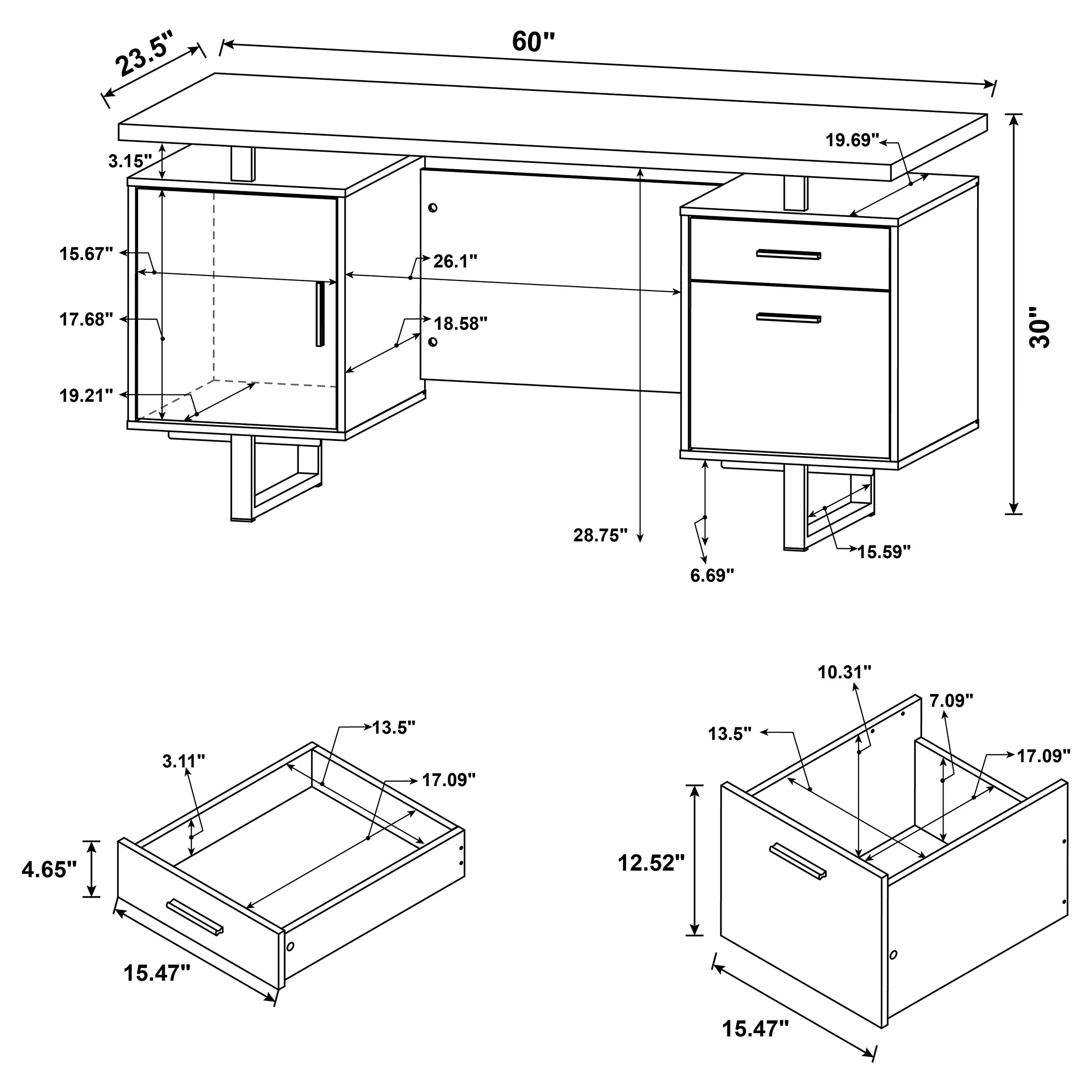 Lawtey Computer Desk - Image 14