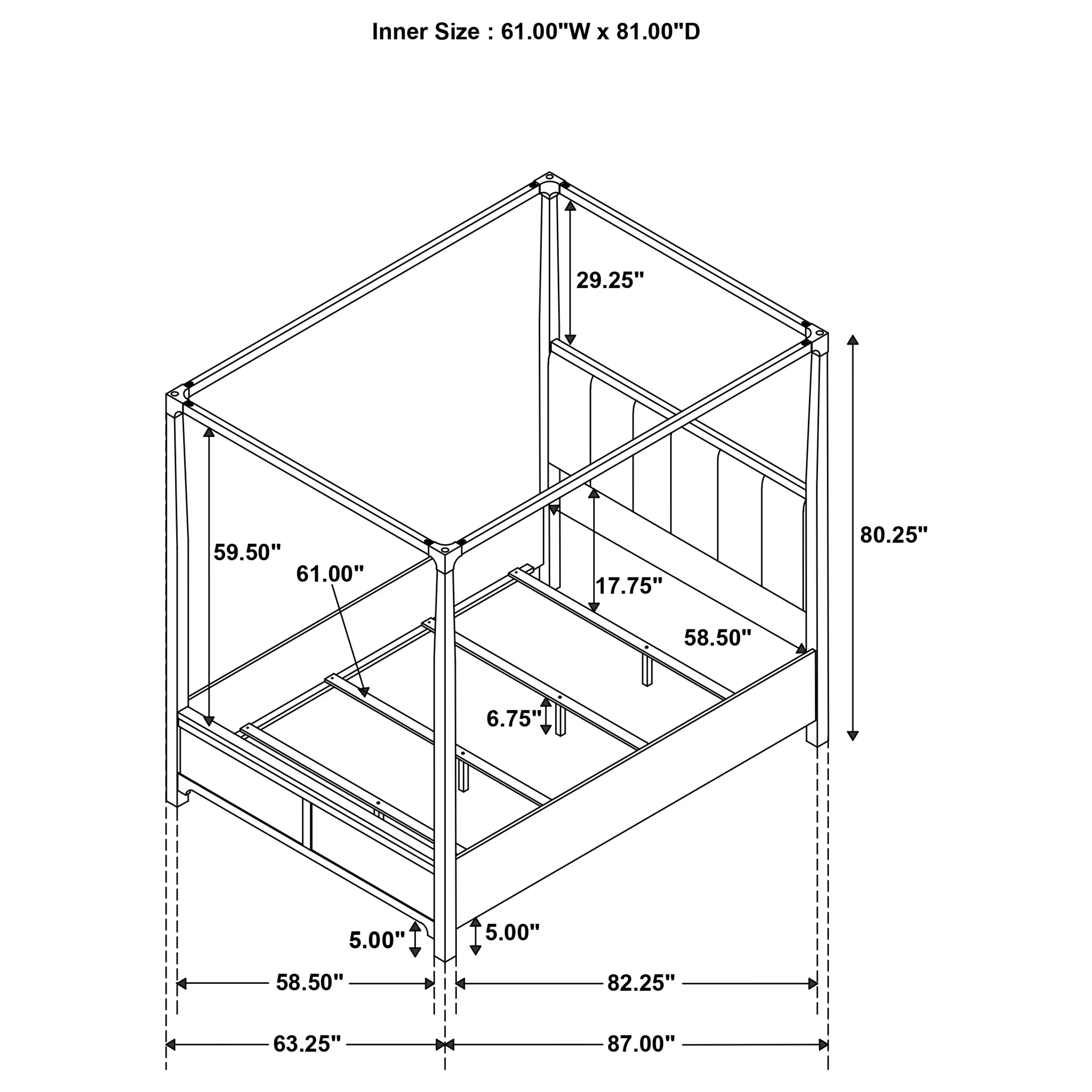 Gran Park Canopy Panel Bed - Image 11