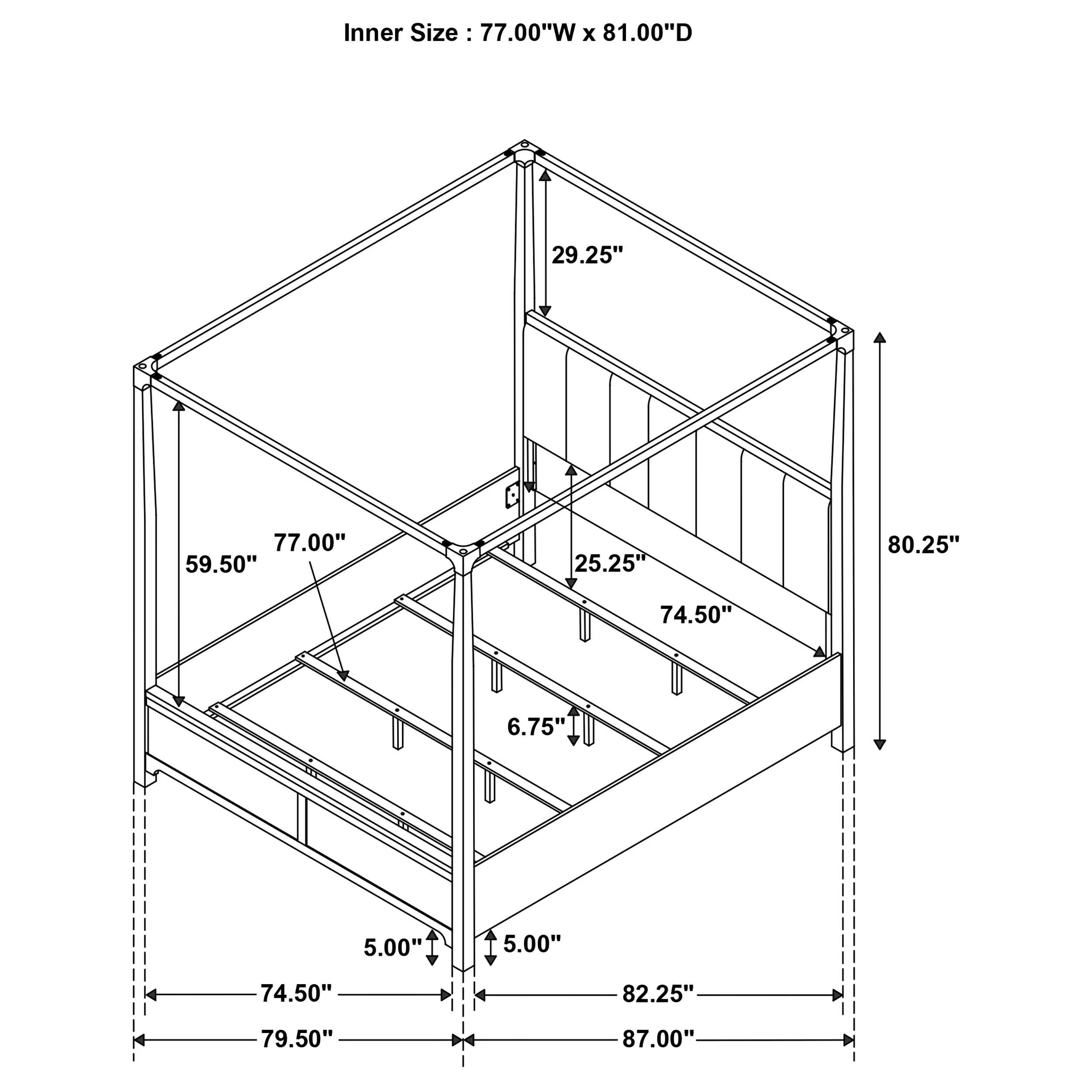 Gran Park Canopy Panel Bed - Image 21