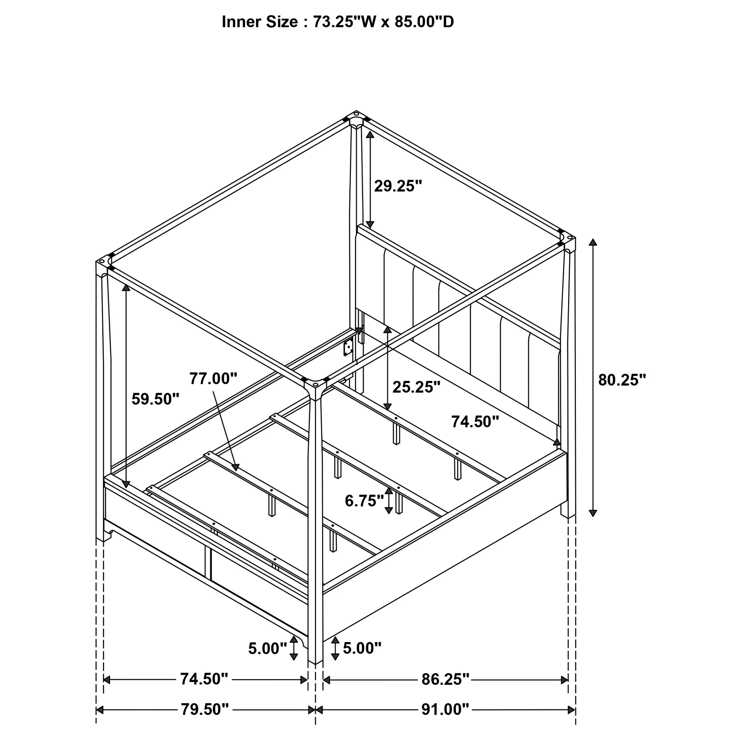 Gran Park Canopy Panel Bed - Image 31