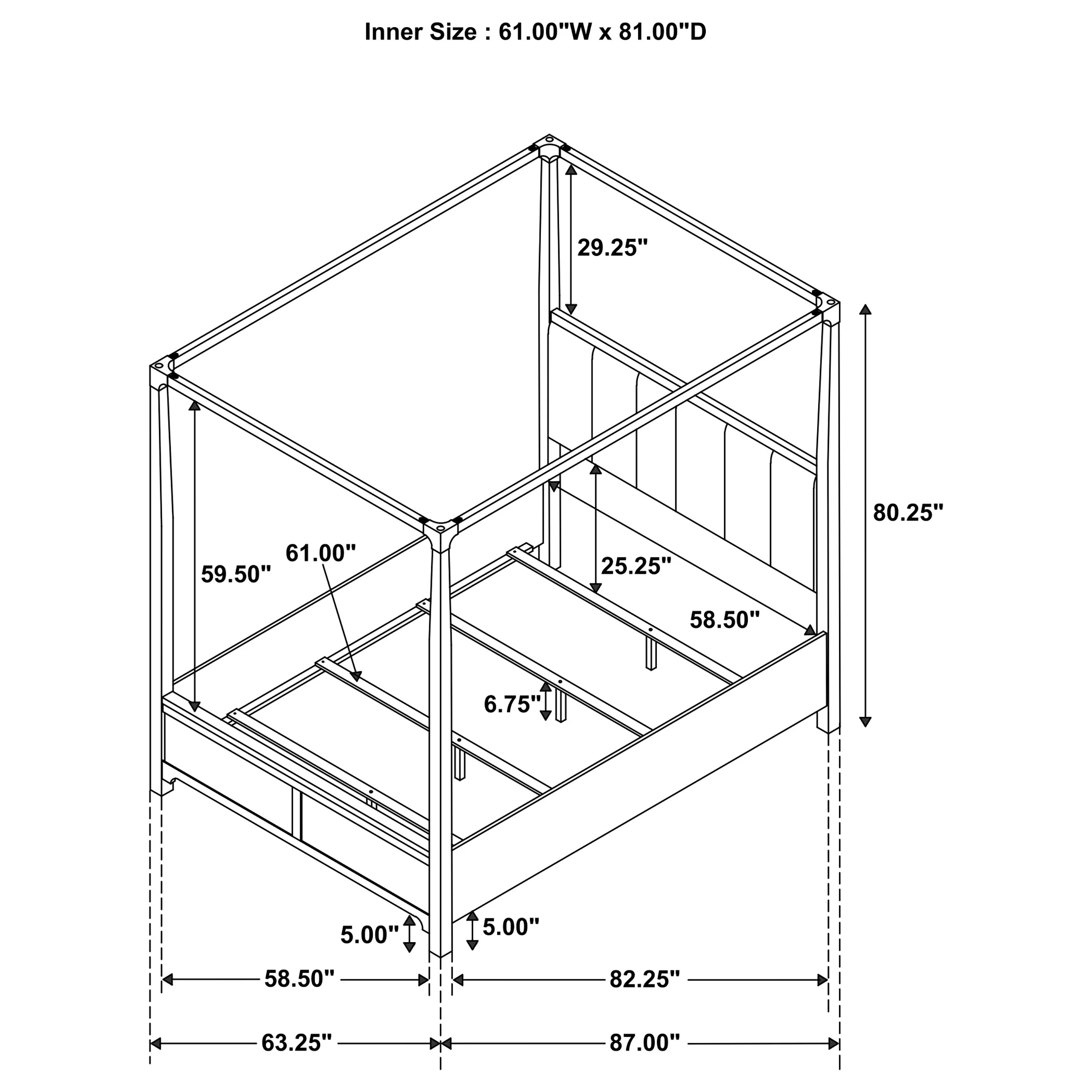 Gran Park Canopy Panel Bed - Image 9