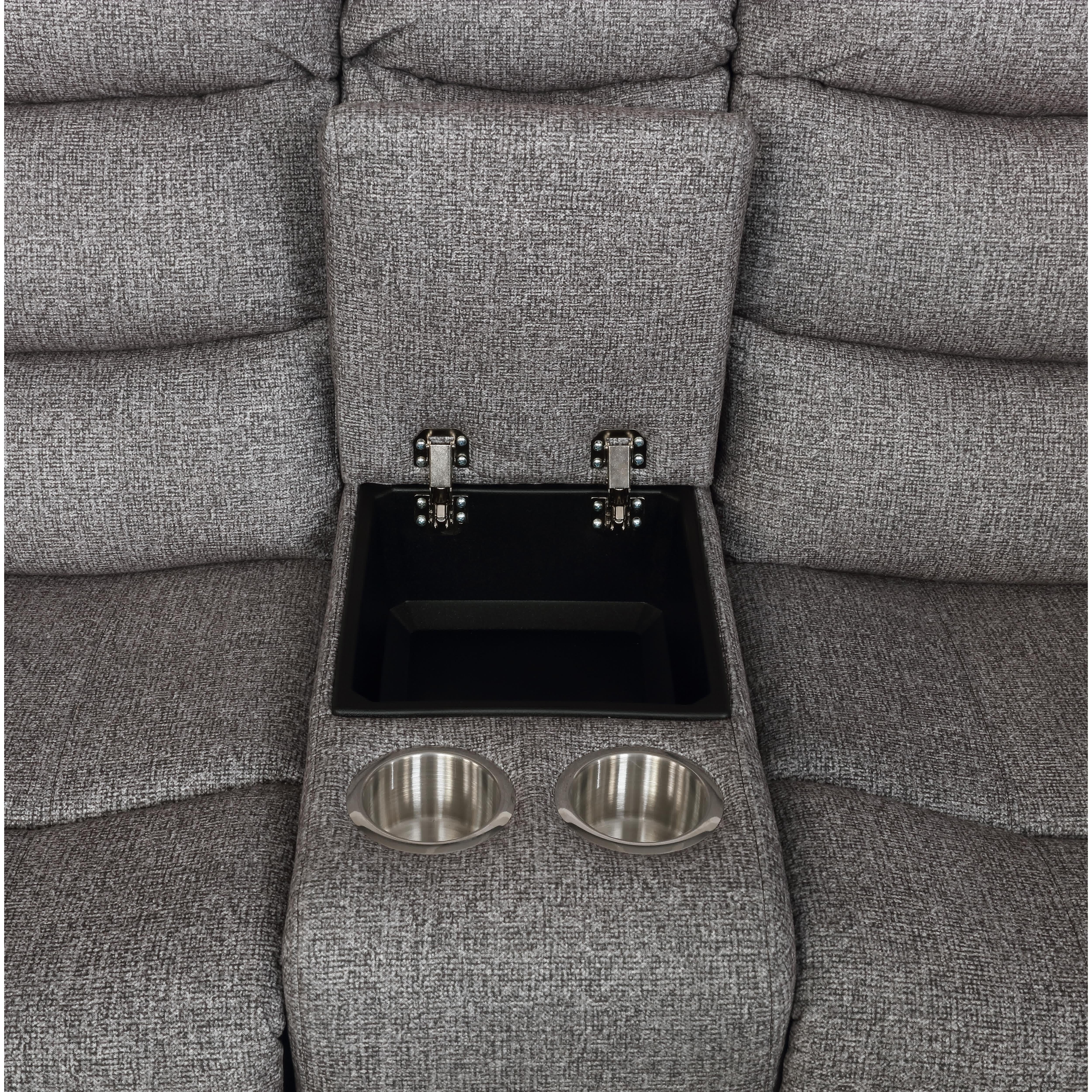GRANADA CONSOLE LOVESEAT W/PWR FR-GRAY - Image 5