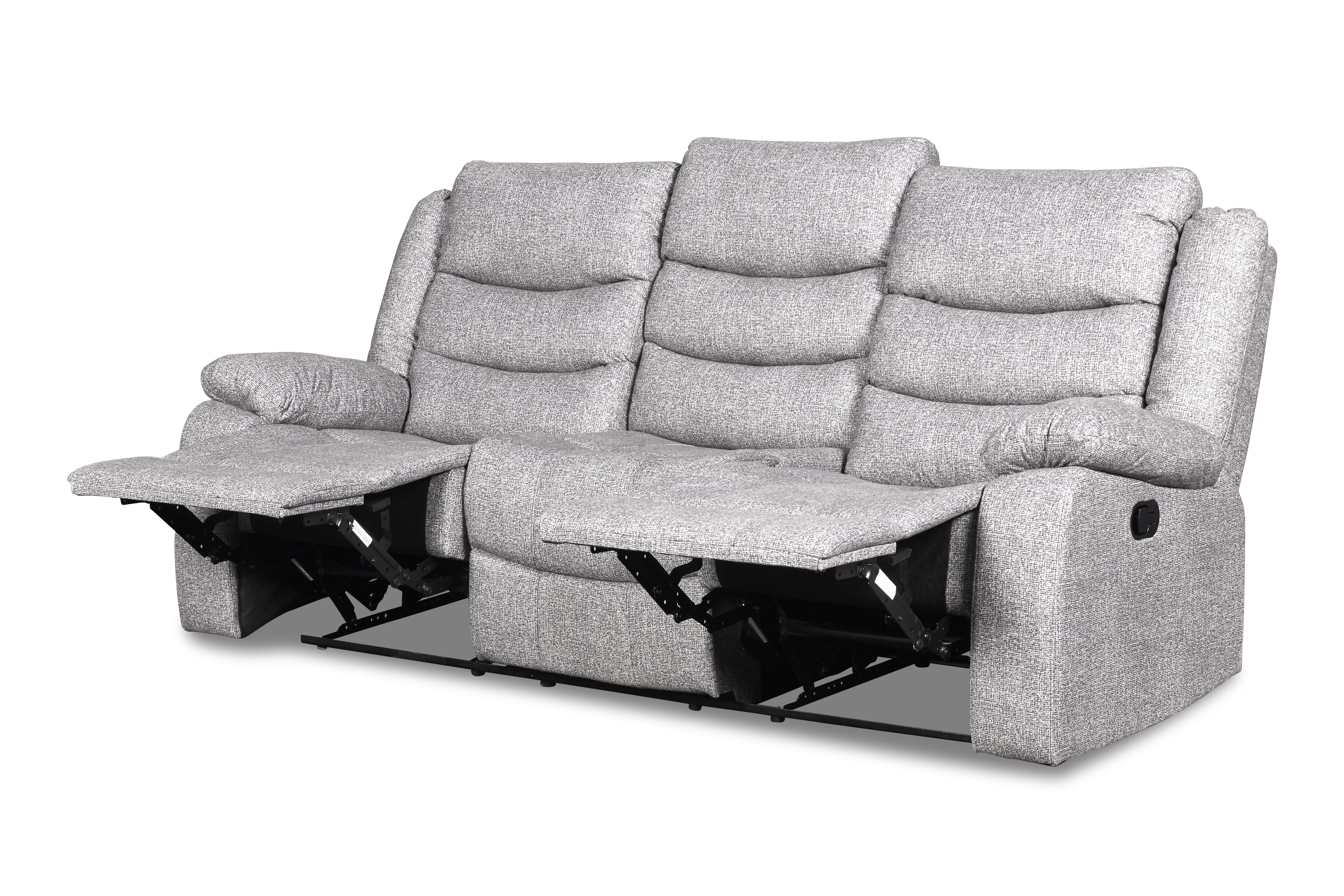 GRANADA DUAL RECLINER SOFA-GRAY - Image 3