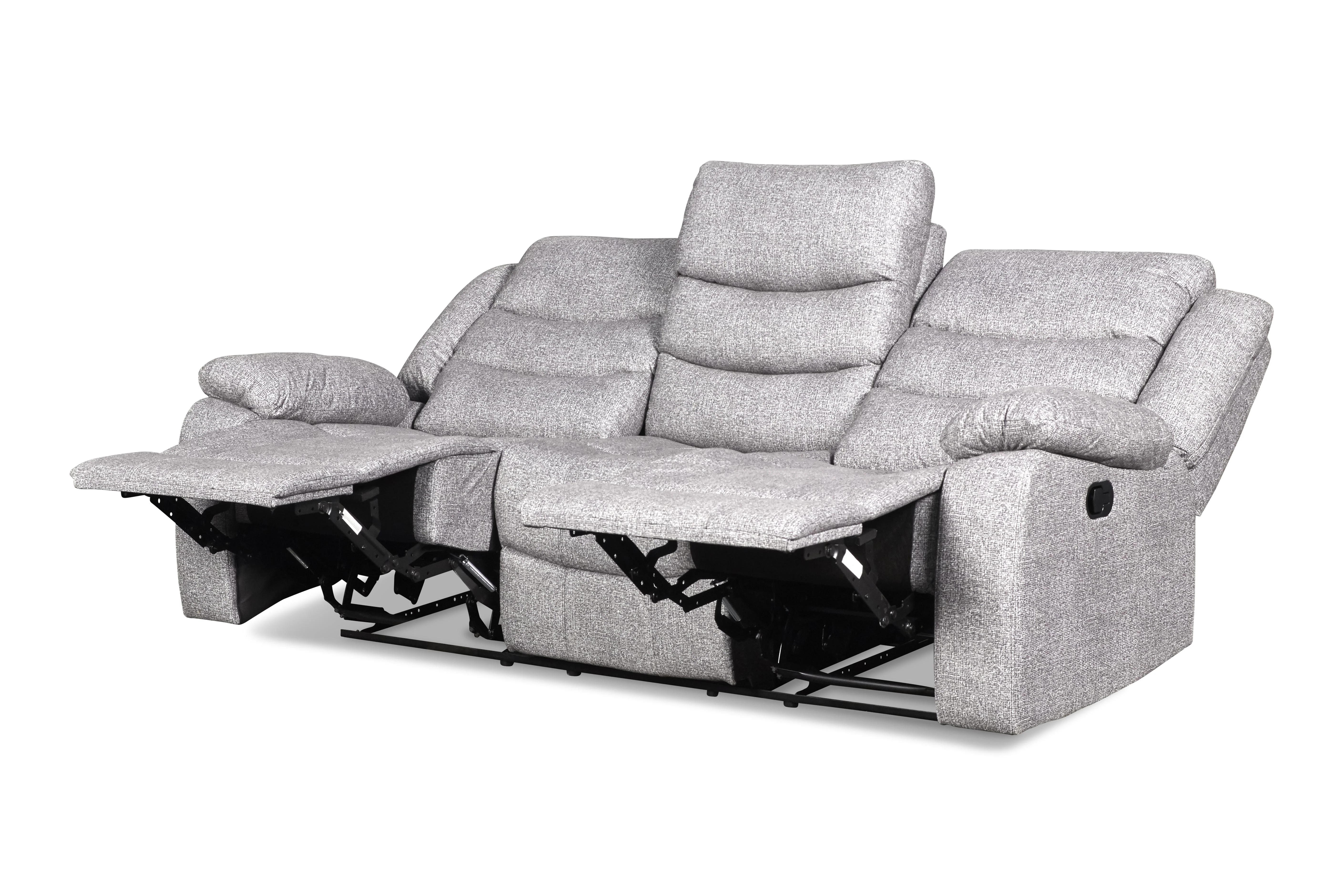 GRANADA DUAL RECLINER SOFA-GRAY - Image 4
