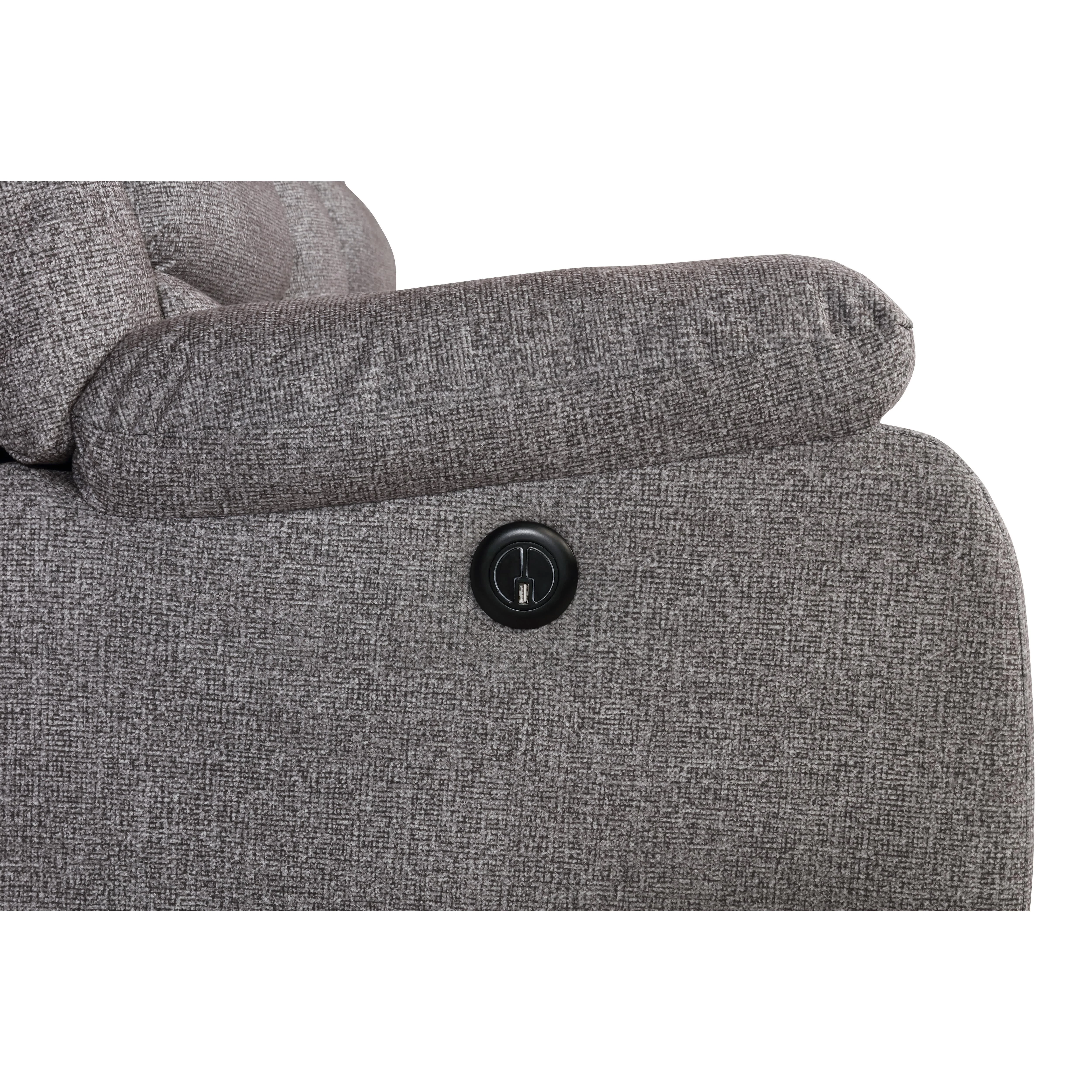 GRANADA DUAL RECLINER SOFA W/PWR FR-GRAY - Image 4