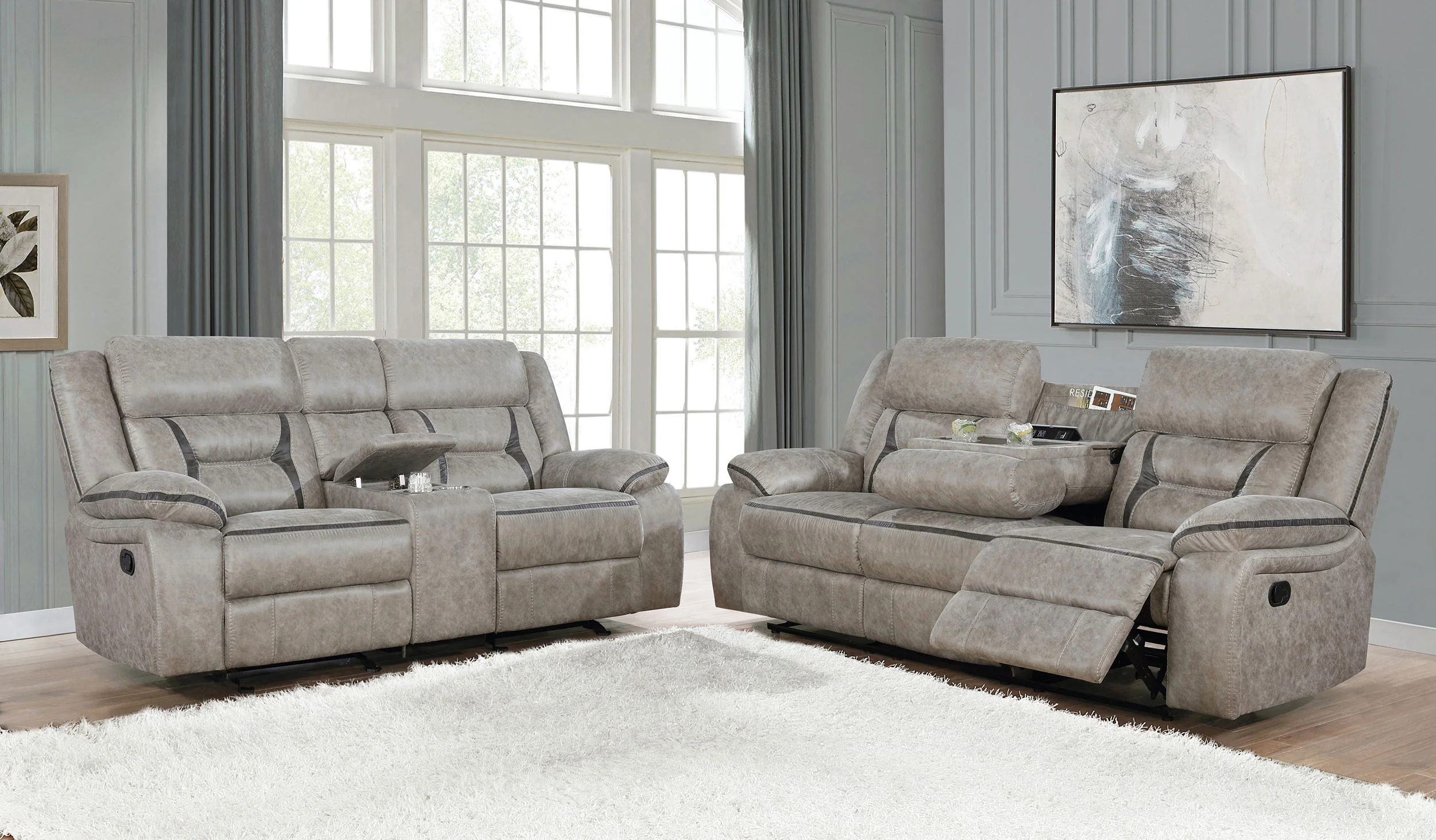 Greer Reclining Sofa Set - Image 2