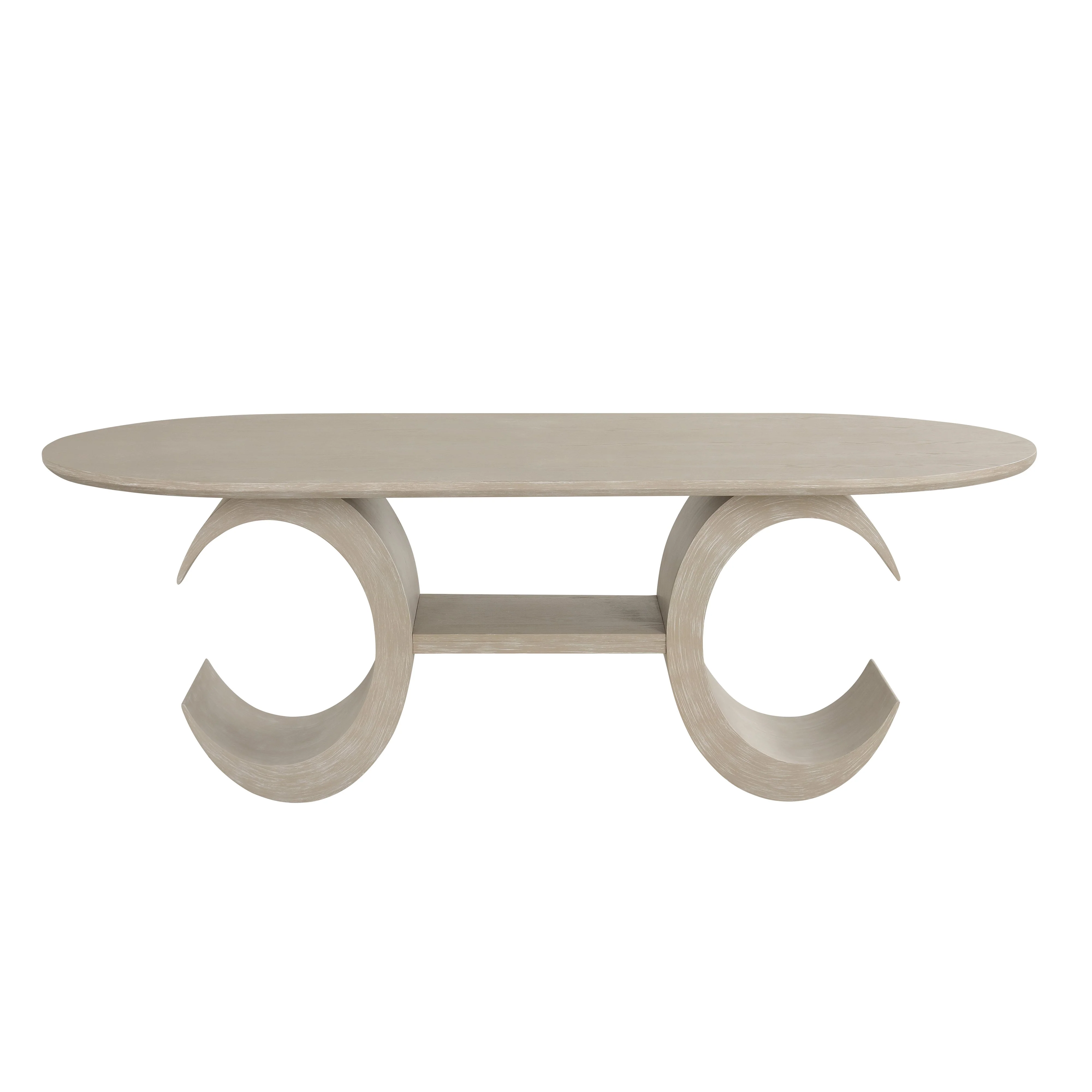 Gwendolyn Oval Dining Table Top-Cerused Taupe - Image 2