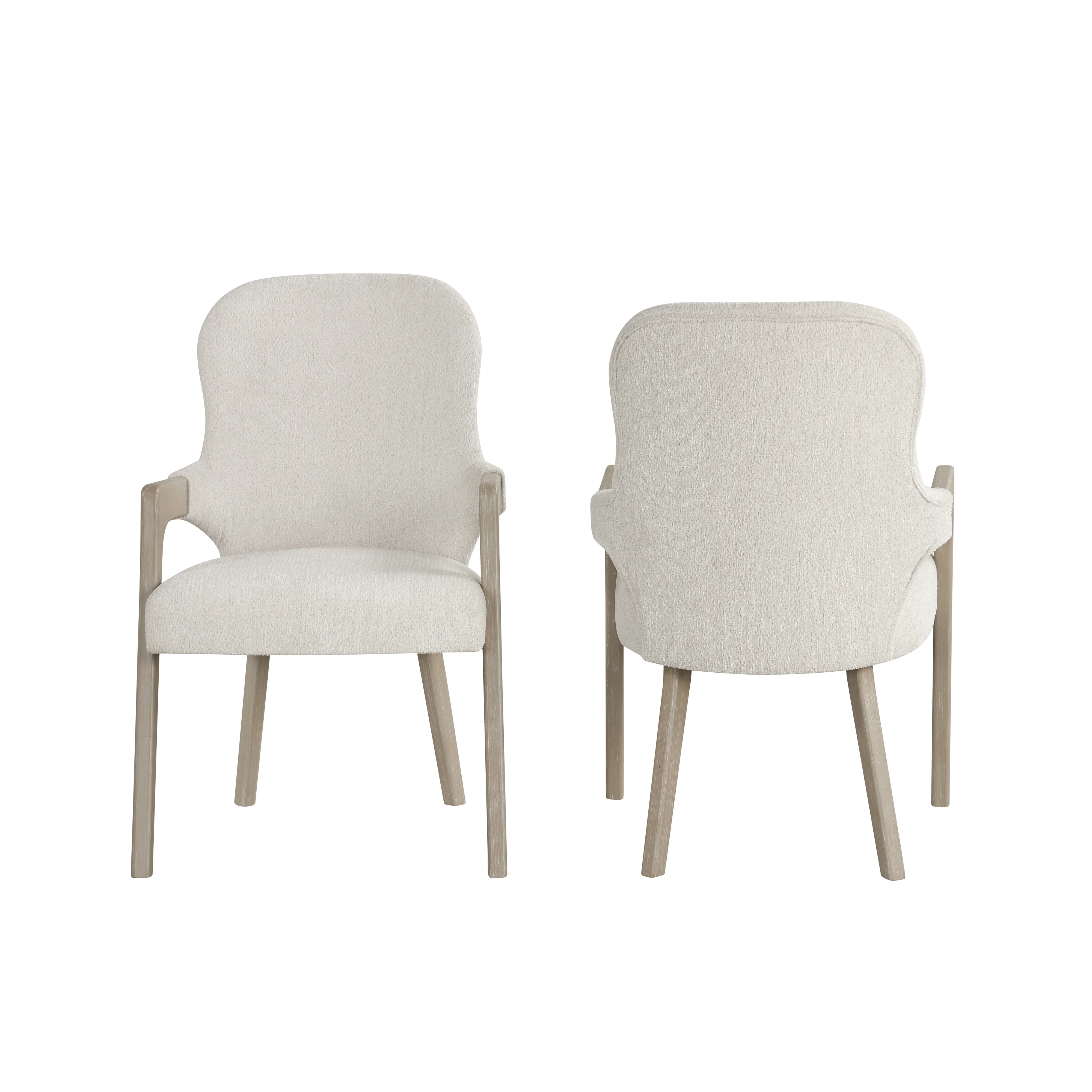 Gwendolyn Upholstered Arm Chair (2 Per Carton)-Cerused Taupe - Image 6