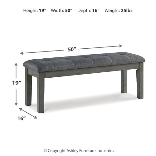 Hallanden 50" Dining Bench - Image 4
