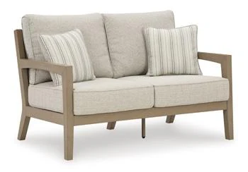Hallow Creek Outdoor Loveseat with Cushion - Image 3