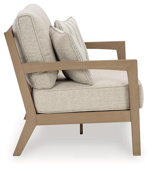 Hallow Creek Outdoor Loveseat with Cushion - Image 4