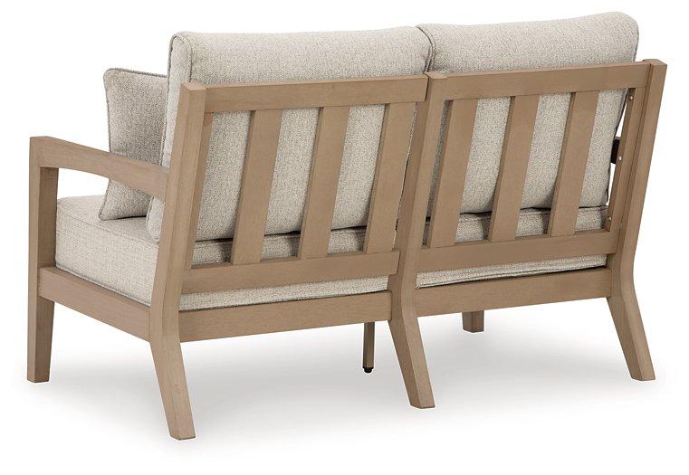 Hallow Creek Outdoor Loveseat with Cushion - Image 5