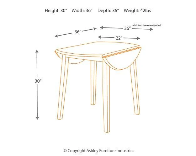 Hammis Dining Drop Leaf Table - Image 4